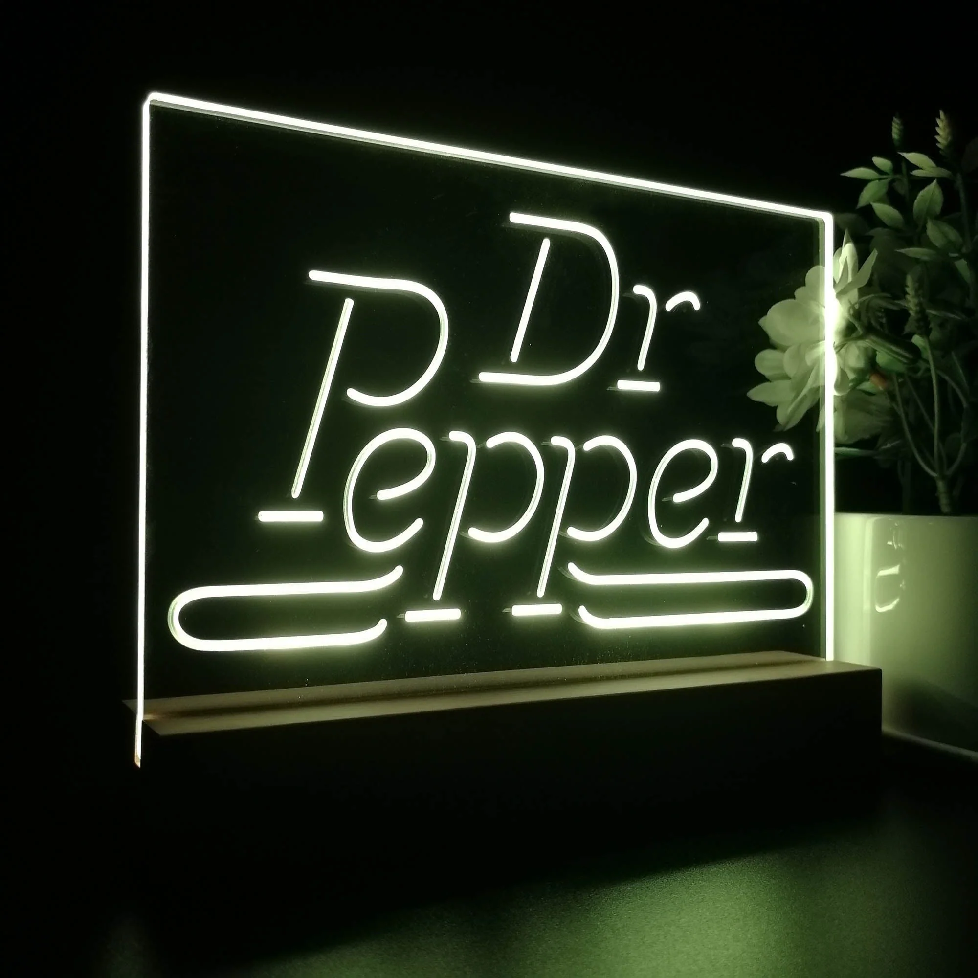 Dr Pepper Wordmark Logo Neon Sign Pub Bar Lamp - Image 6
