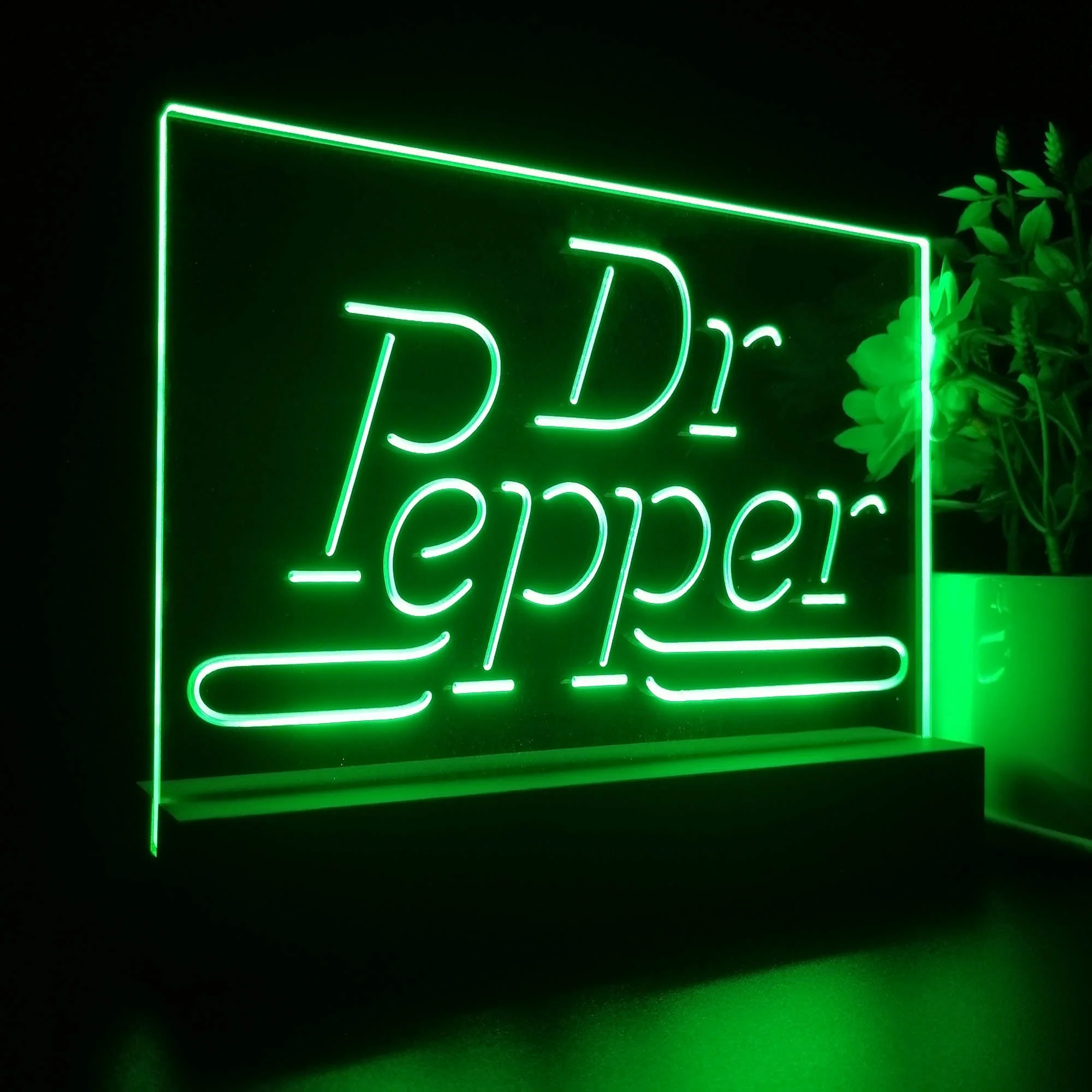 Dr Pepper Wordmark Logo Neon Sign Pub Bar Lamp - Image 7