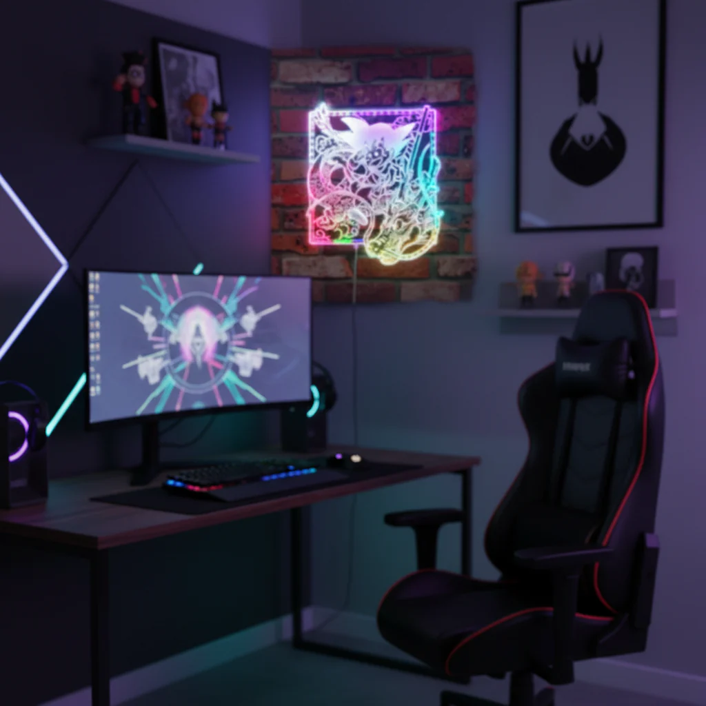 Dragonball Goku Neon LED Sign with Dynamic RGB Colors - Image 8
