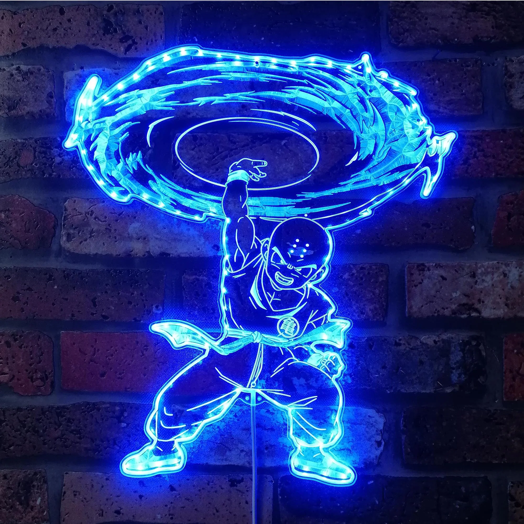 Dragonball Tien Shinhan Neon LED Sign with Dynamic RGB Colors - Image 4
