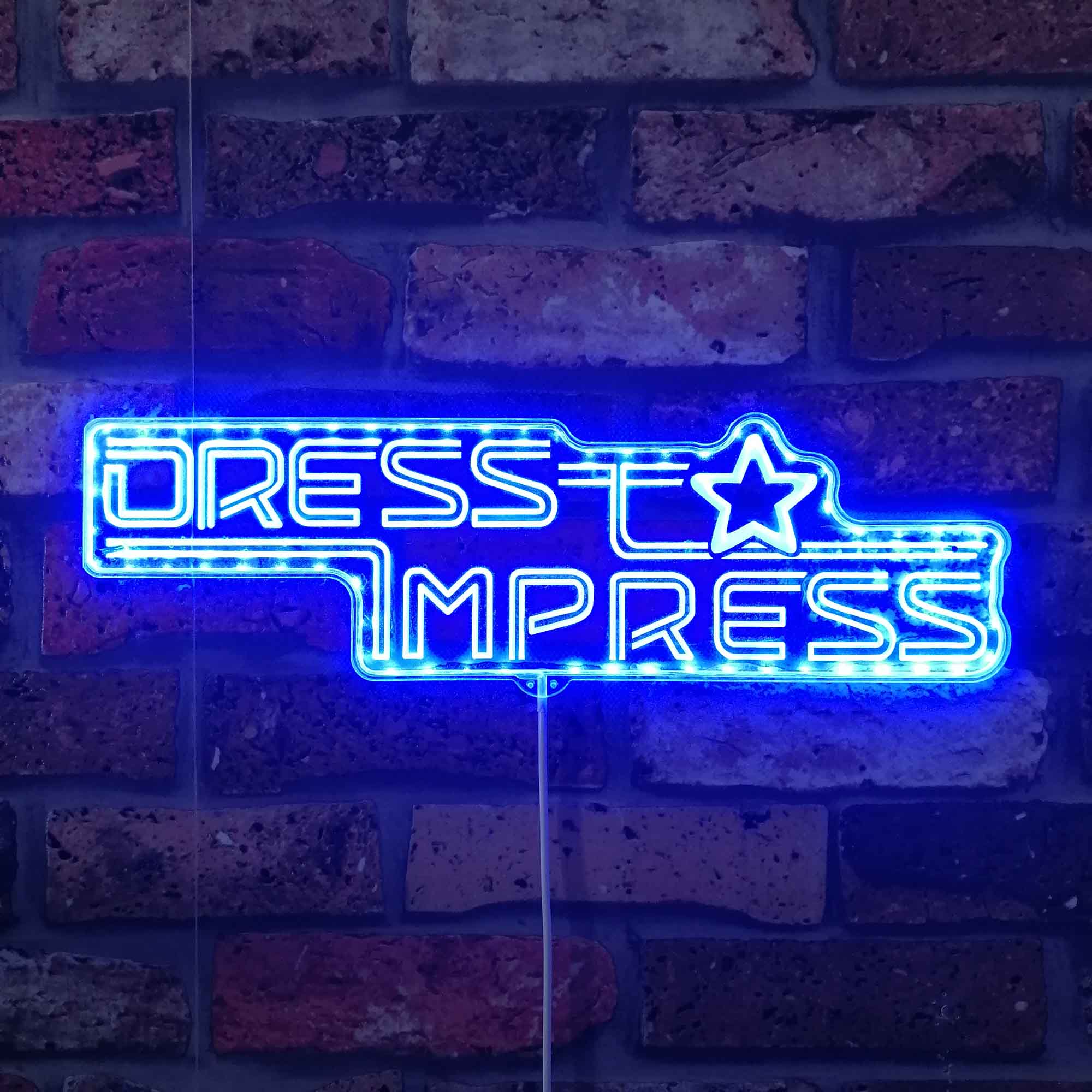 Dress to Impress Neon LED Sign with Dynamic RGB Colors - Image 4