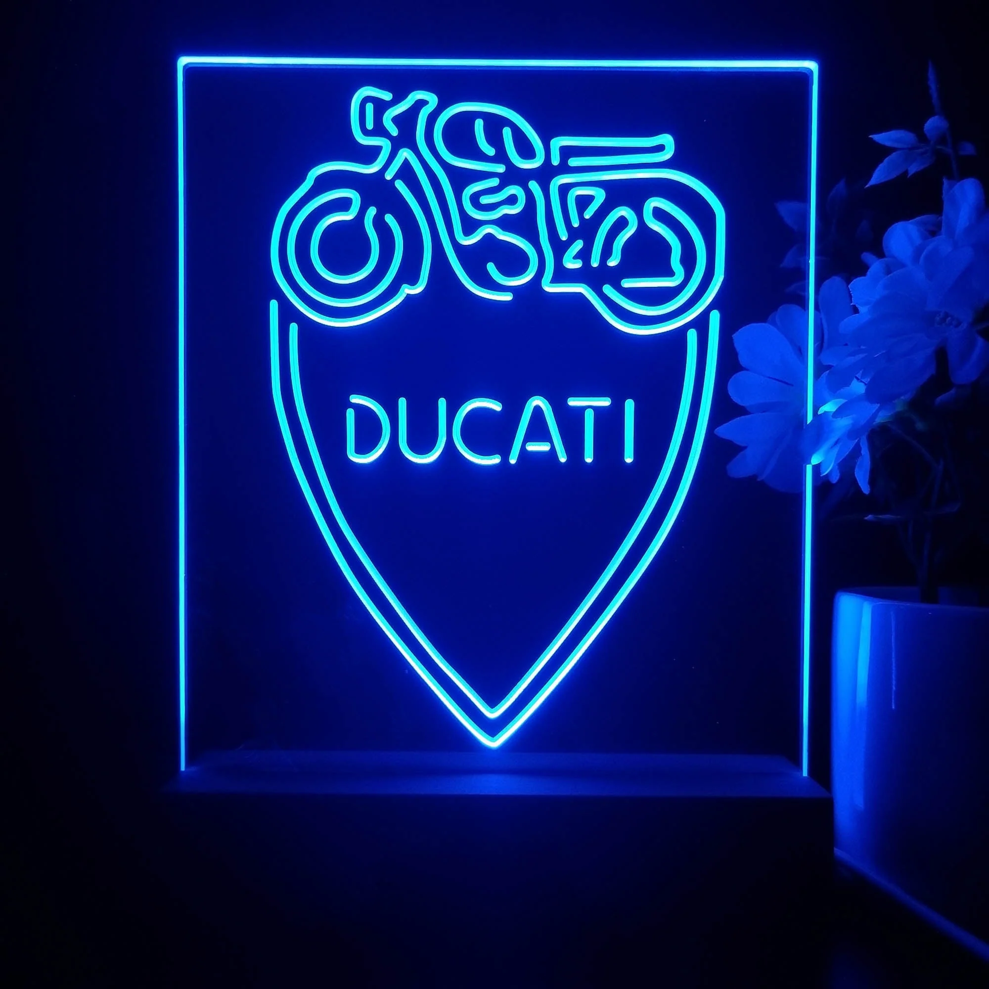 Ducati Motorcycle Club 3D Illusion Night Light Desk Lamp - Image 2