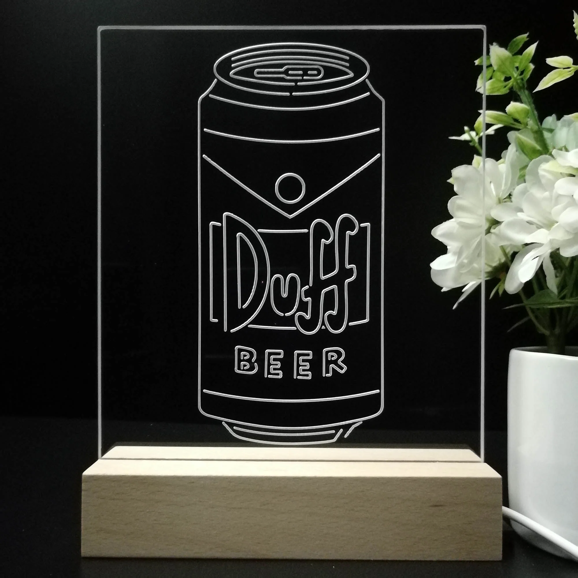 Duff Beer Simpsons Night Light Neon Pub Bar Lamp - Image 8