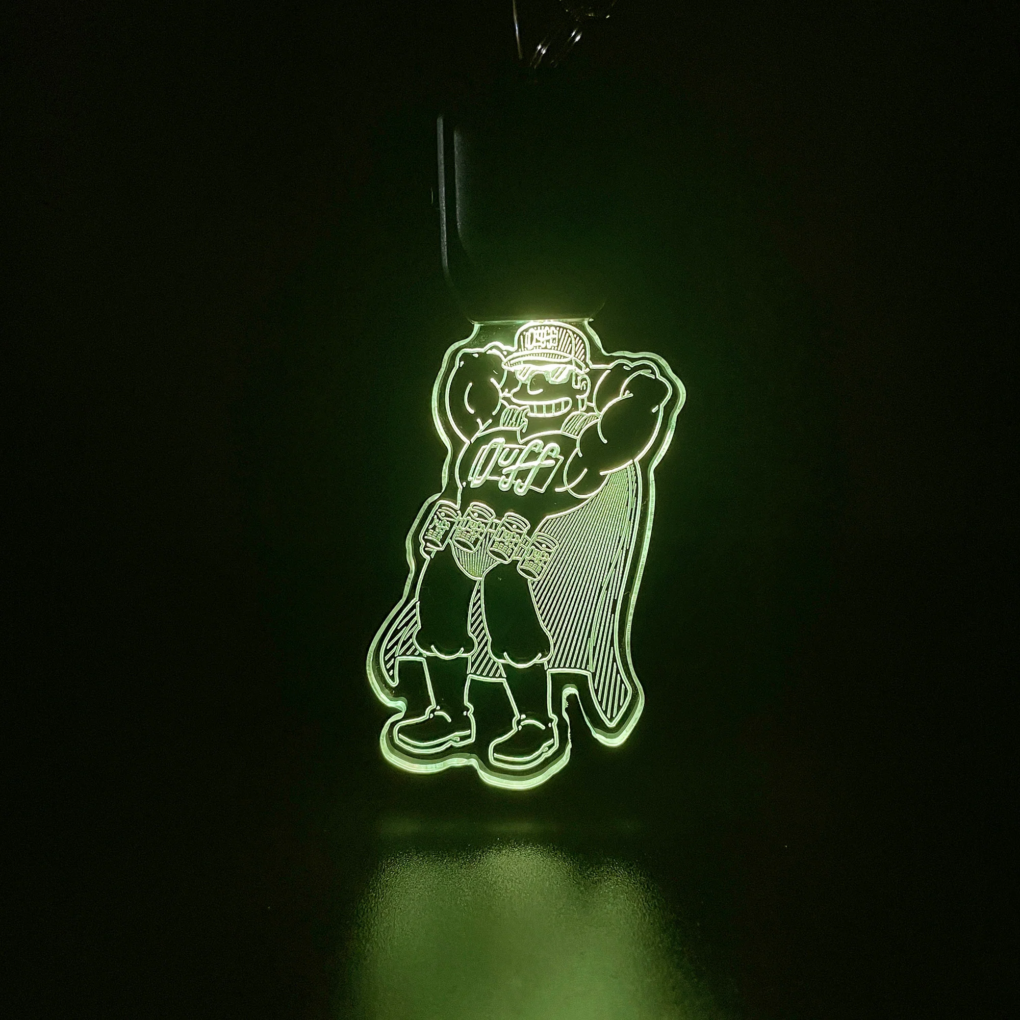 Duff Man LED Light Acrylic Keychain , Christmas Tree Ornament - Image 4
