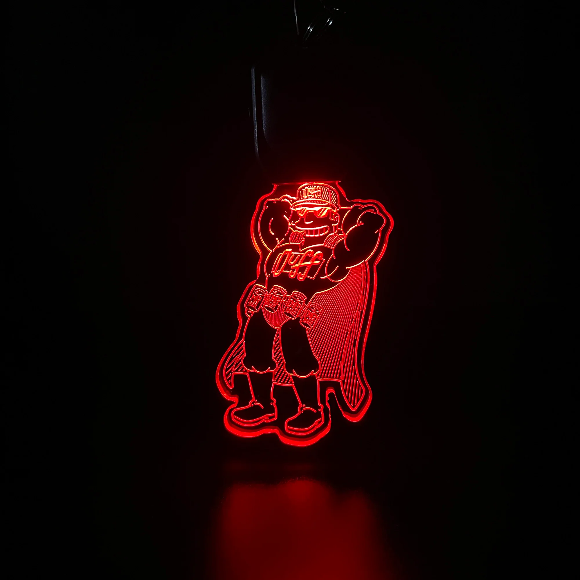 Duff Man LED Light Acrylic Keychain , Christmas Tree Ornament - Image 6