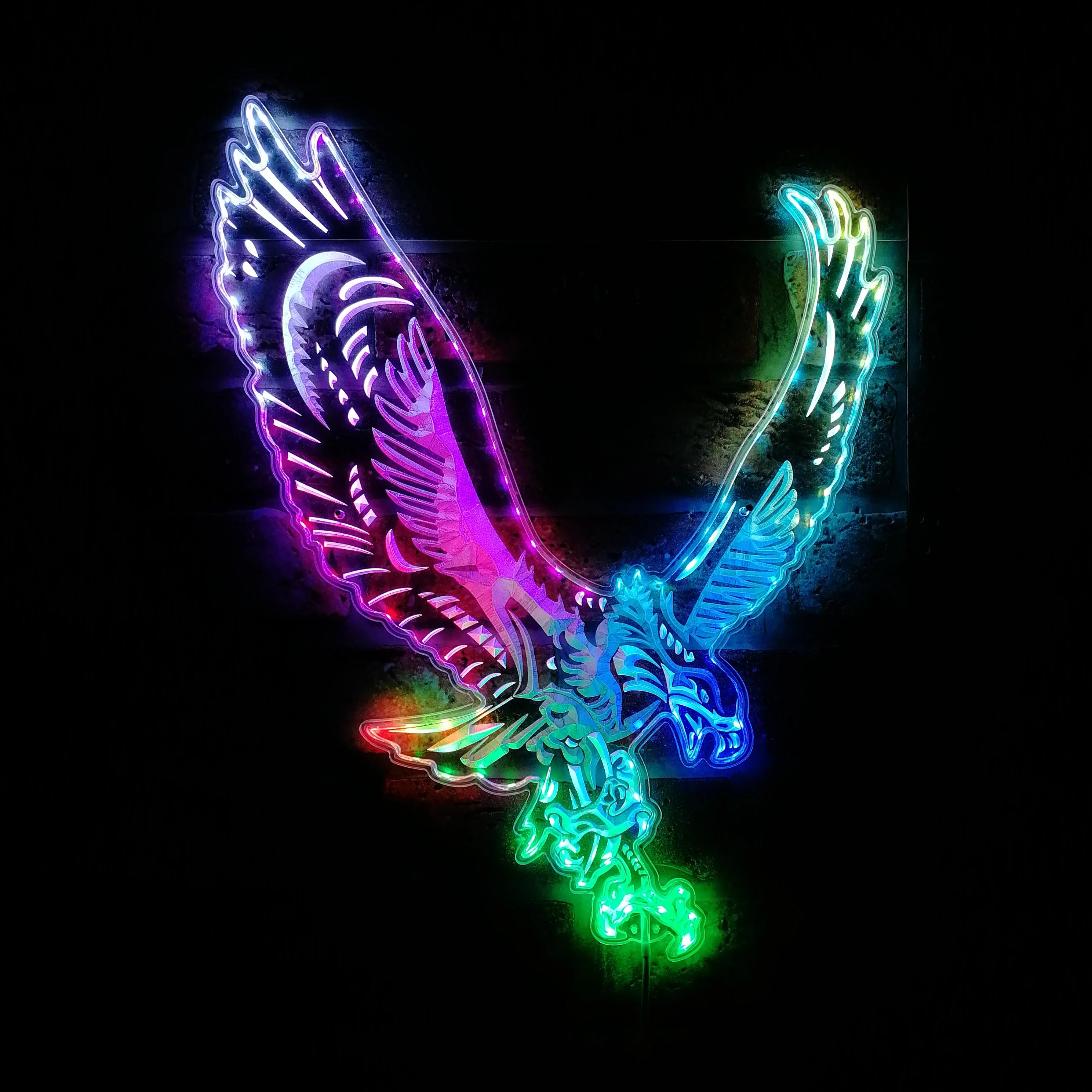 Philadelphia Eagles Neon LED Sign with Dynamic RGB Colors - Image 2