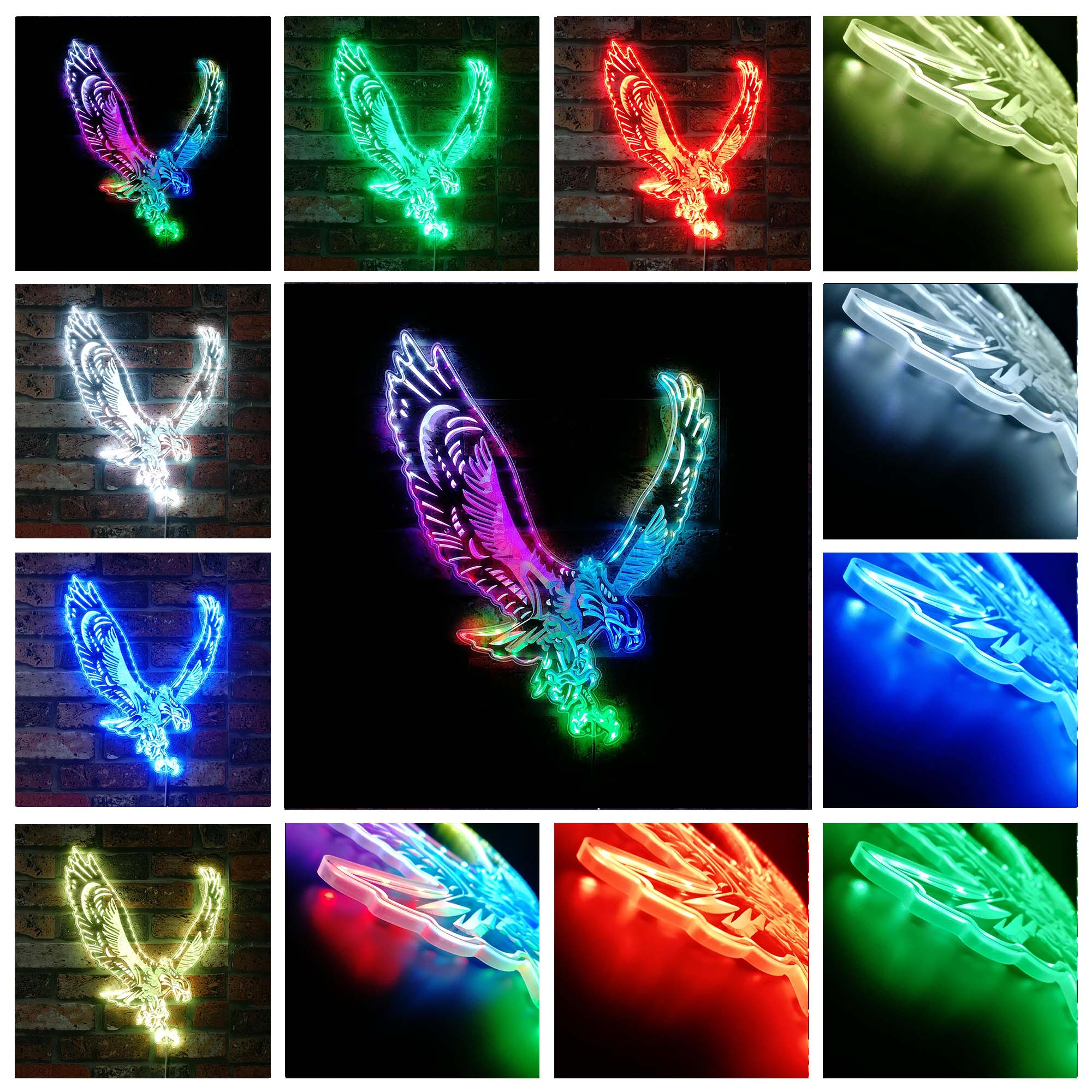 Philadelphia Eagles Neon LED Sign with Dynamic RGB Colors - Image 3