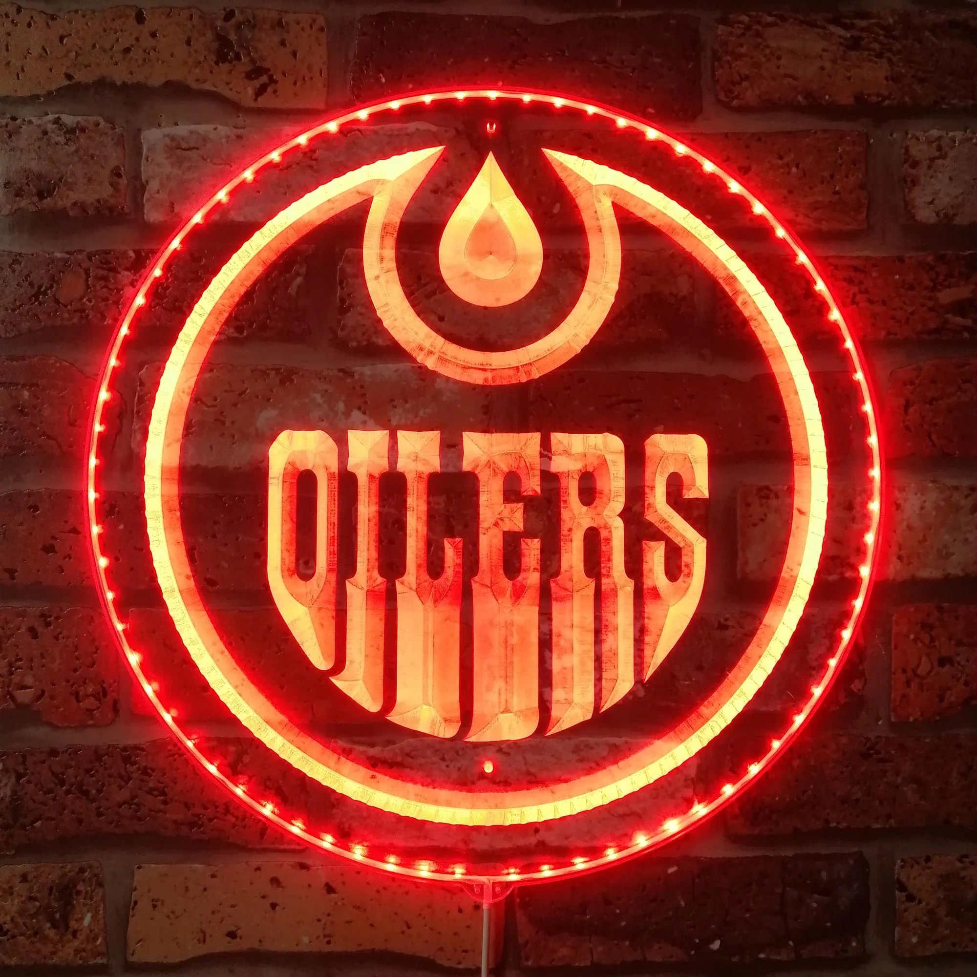Edmonton Oilers Neon LED Sign with Dynamic RGB Colors - Image 3