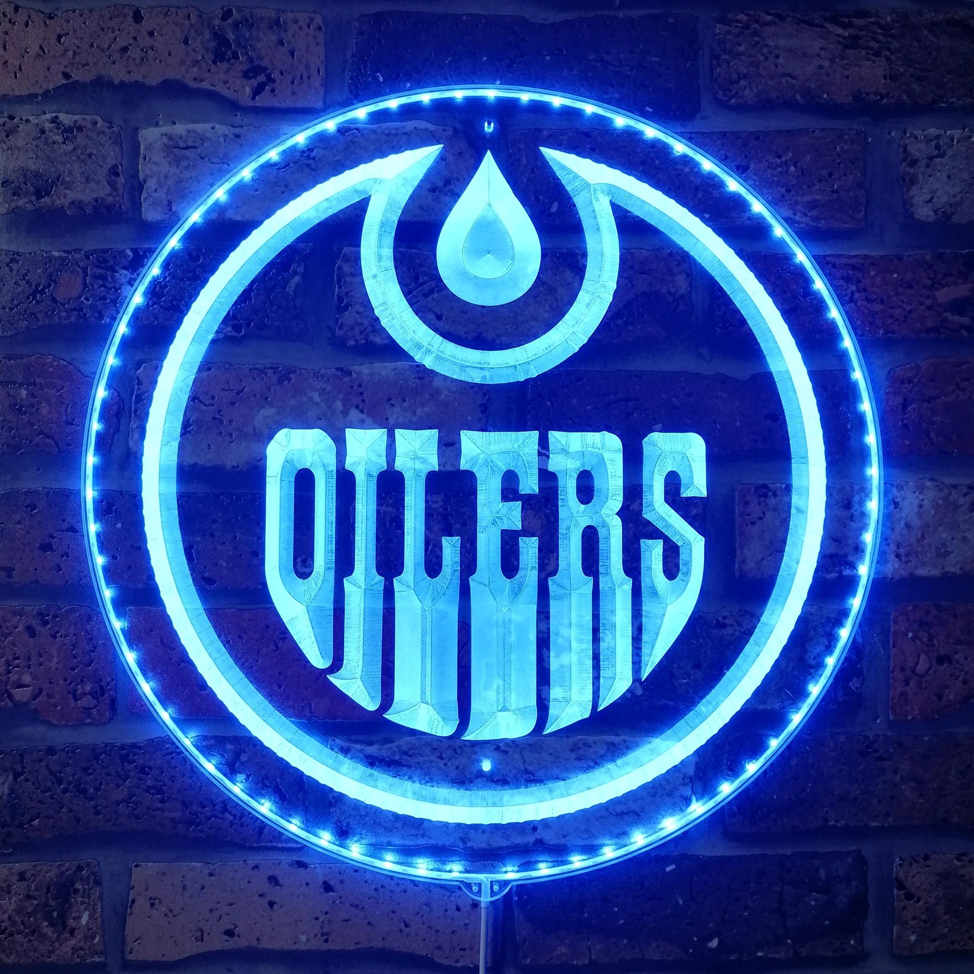 Edmonton Oilers Neon LED Sign with Dynamic RGB Colors - Image 4