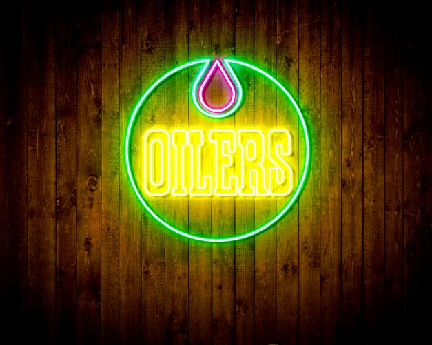 Edmonton Oilers Handmade Neon Flex LED Sign - Image 4
