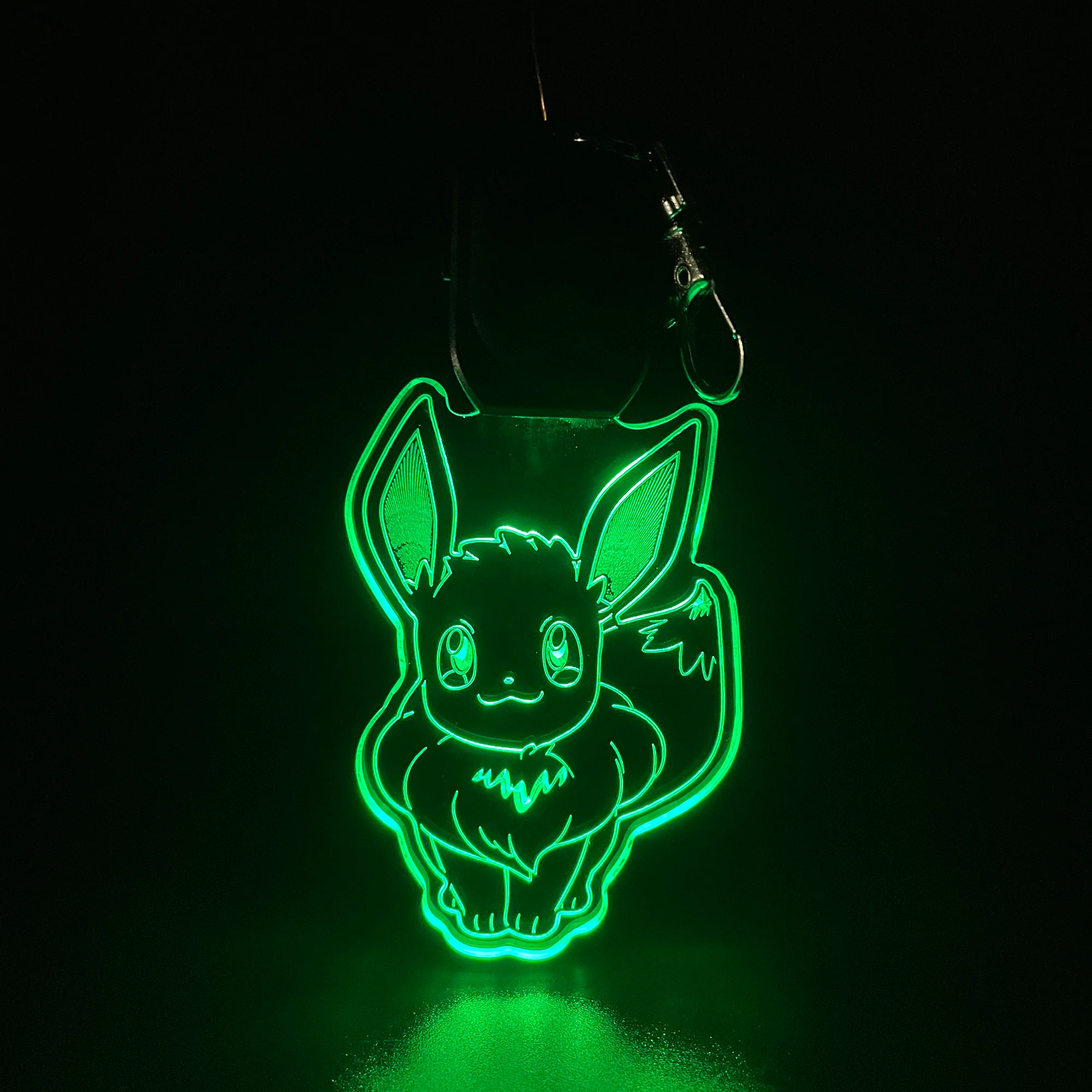 Eevee LED Light Acrylic Keychain , Christmas Tree Ornament - Image 4