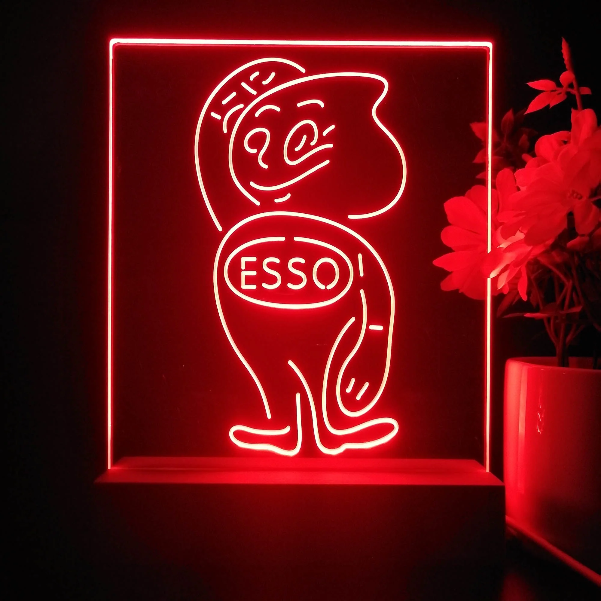 Esso Mascot Oil Gasoline 3D Illusion Night Light Desk Lamp