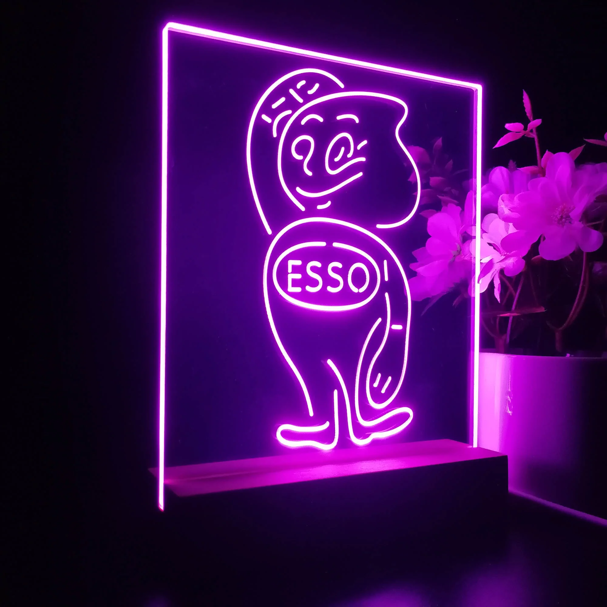 Esso Mascot Oil Gasoline 3D Illusion Night Light Desk Lamp - Image 5