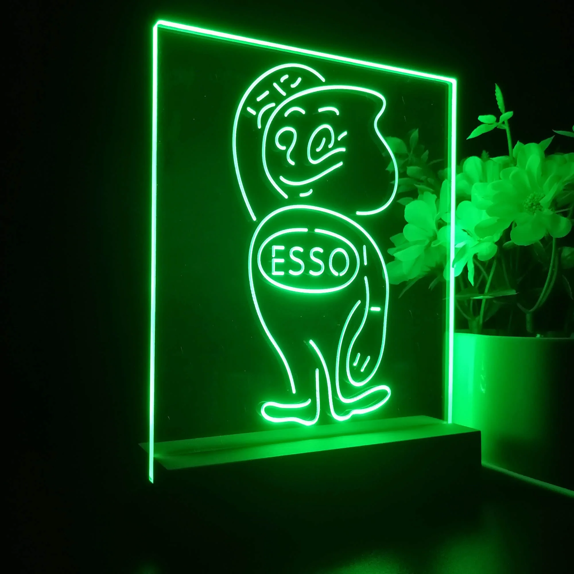 Esso Mascot Oil Gasoline 3D Illusion Night Light Desk Lamp - Image 7