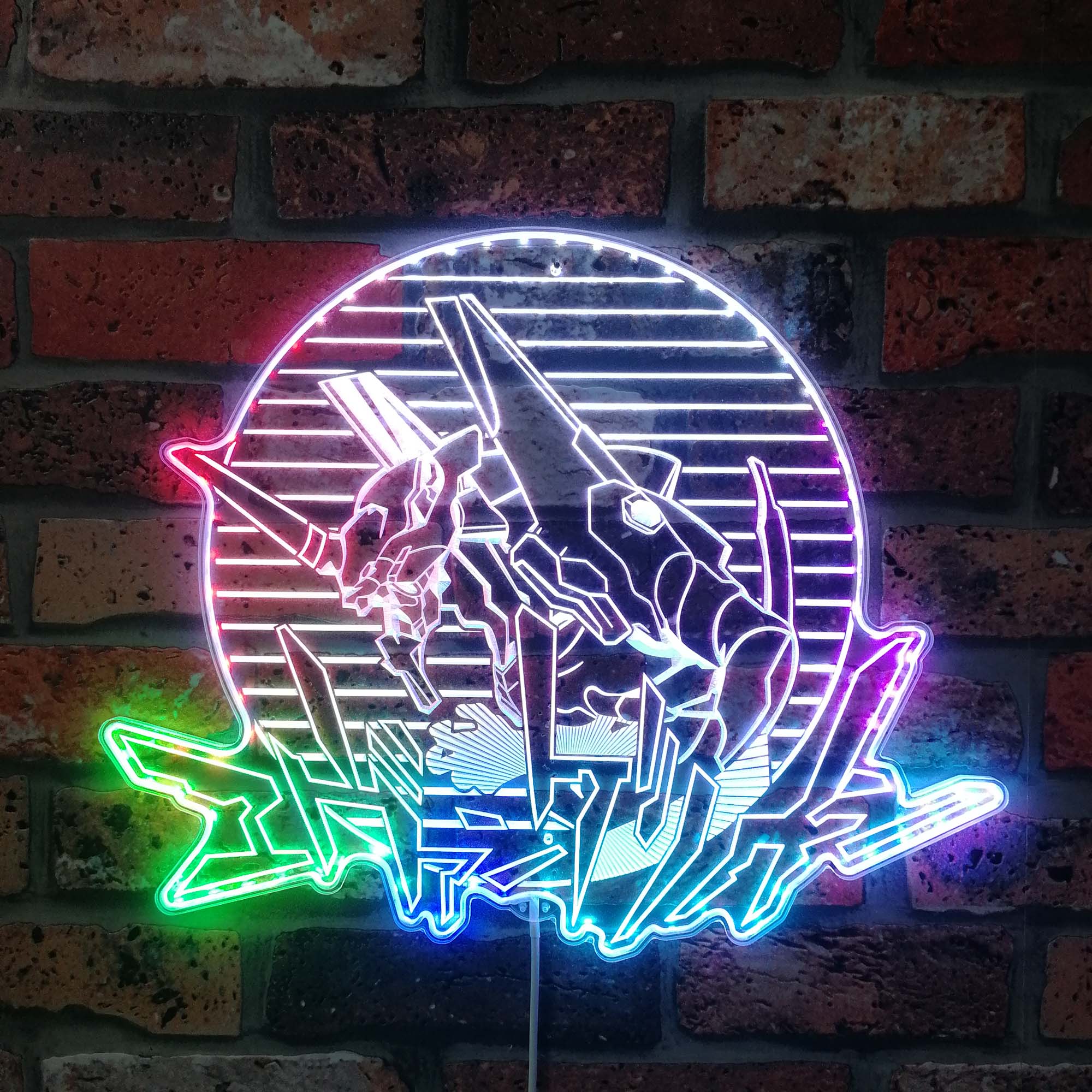 Evangelion Unit-01 Neon LED Sign with Dynamic RGB Colors