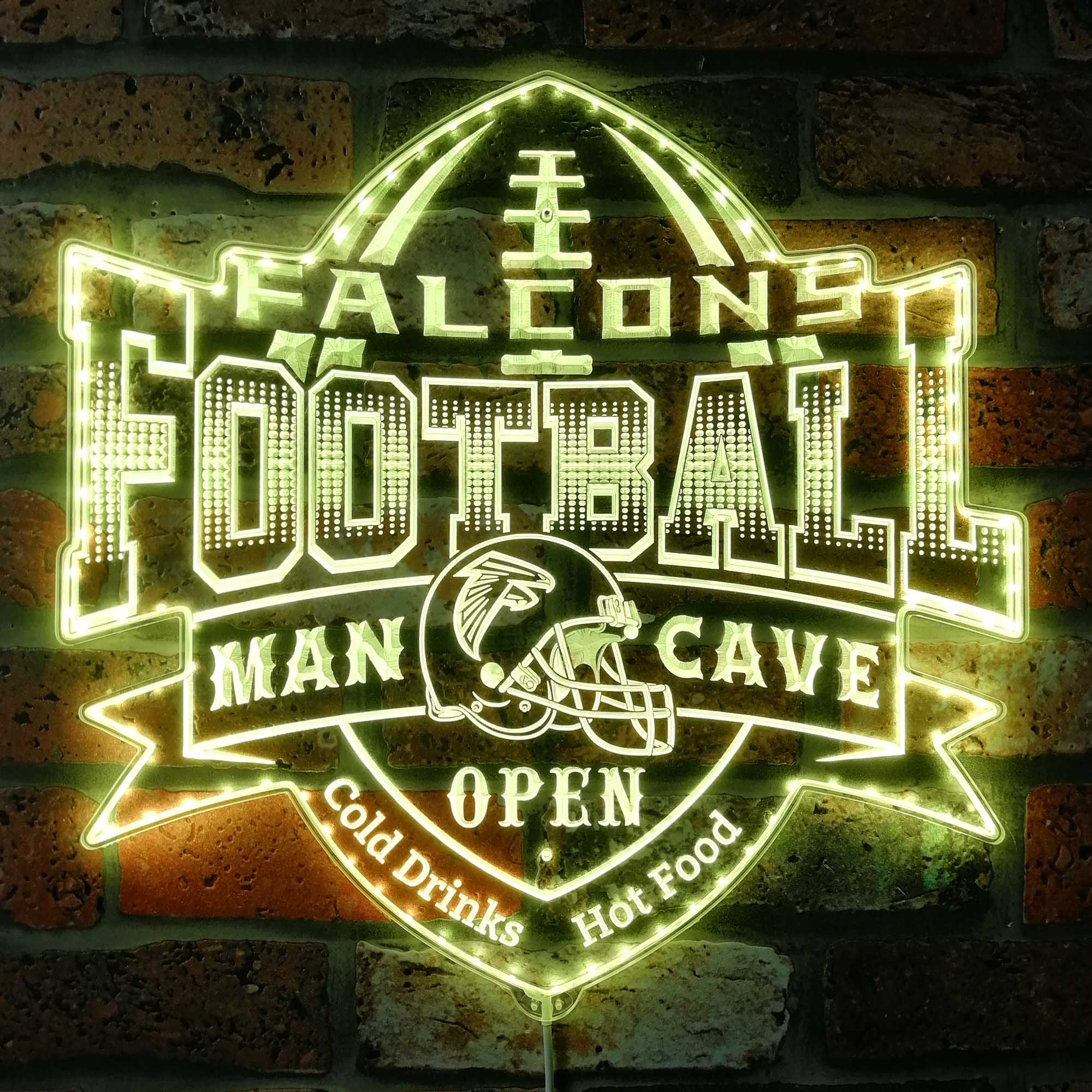 Falcons Man Cave Neon LED Sign with Dynamic RGB Colors - Image 7