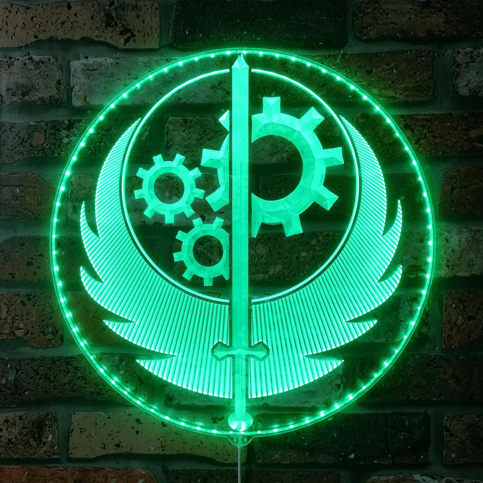 Fallout Brotherhood. Neon LED Sign with Dynamic RGB Colors - Image 6