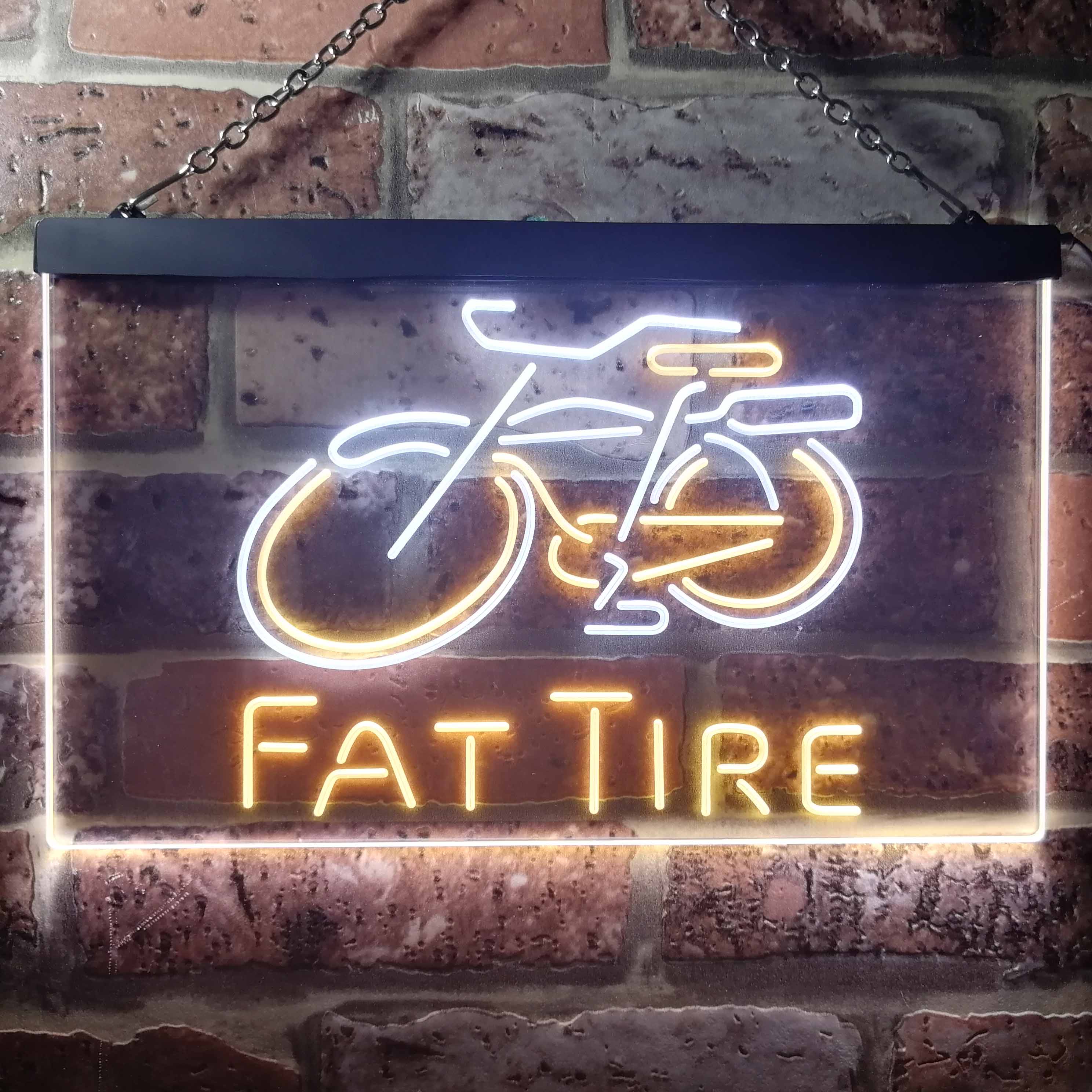 Fat Tire Beer Bar Club Man Keller Neon Light LED Sign - Image 4