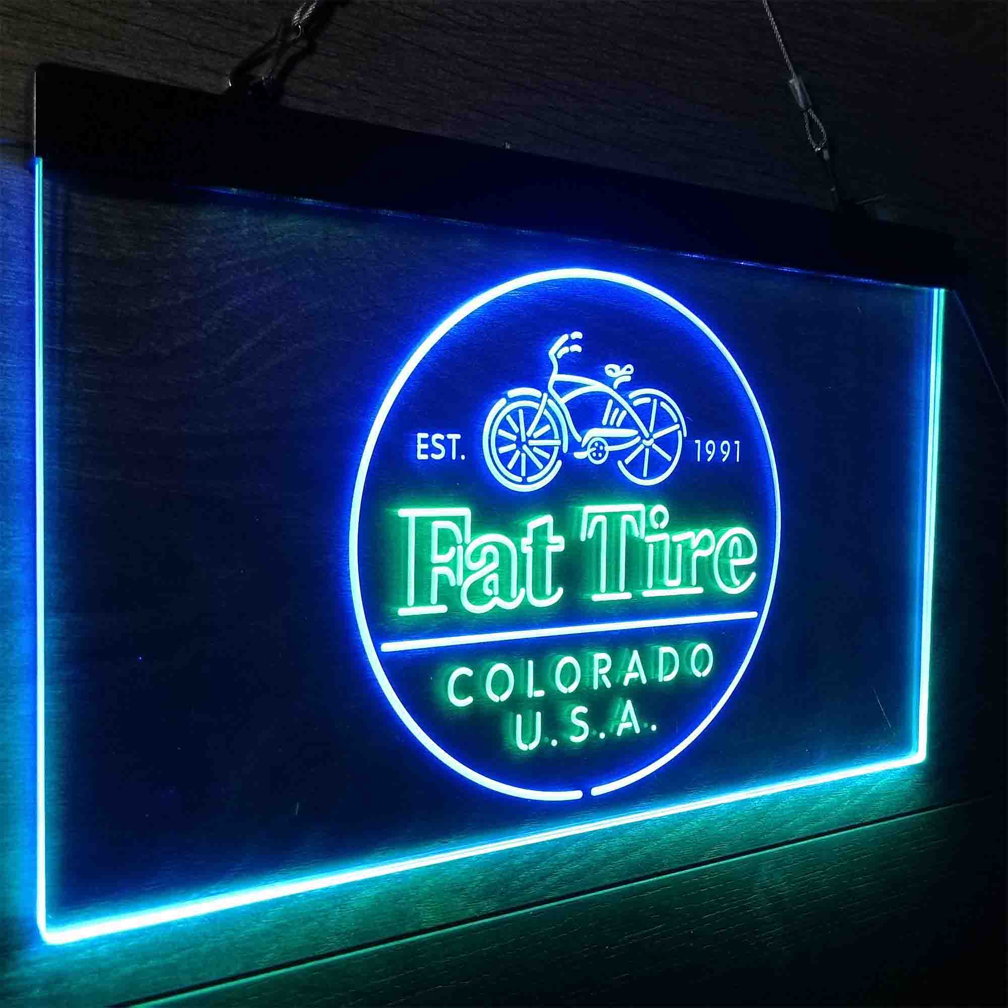 Fat Tire Est. 1991 Colorado USA Neon-Like LED Sign - Image 18