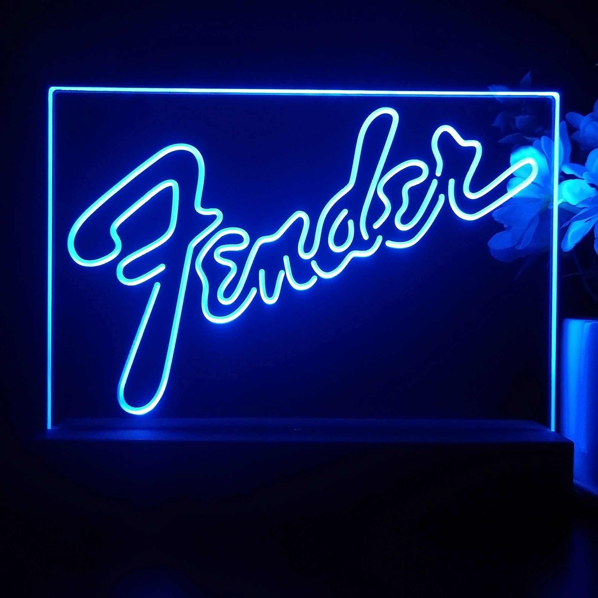 Fender Guitar 3D Illusion Night Light Desk Lamp - Image 4