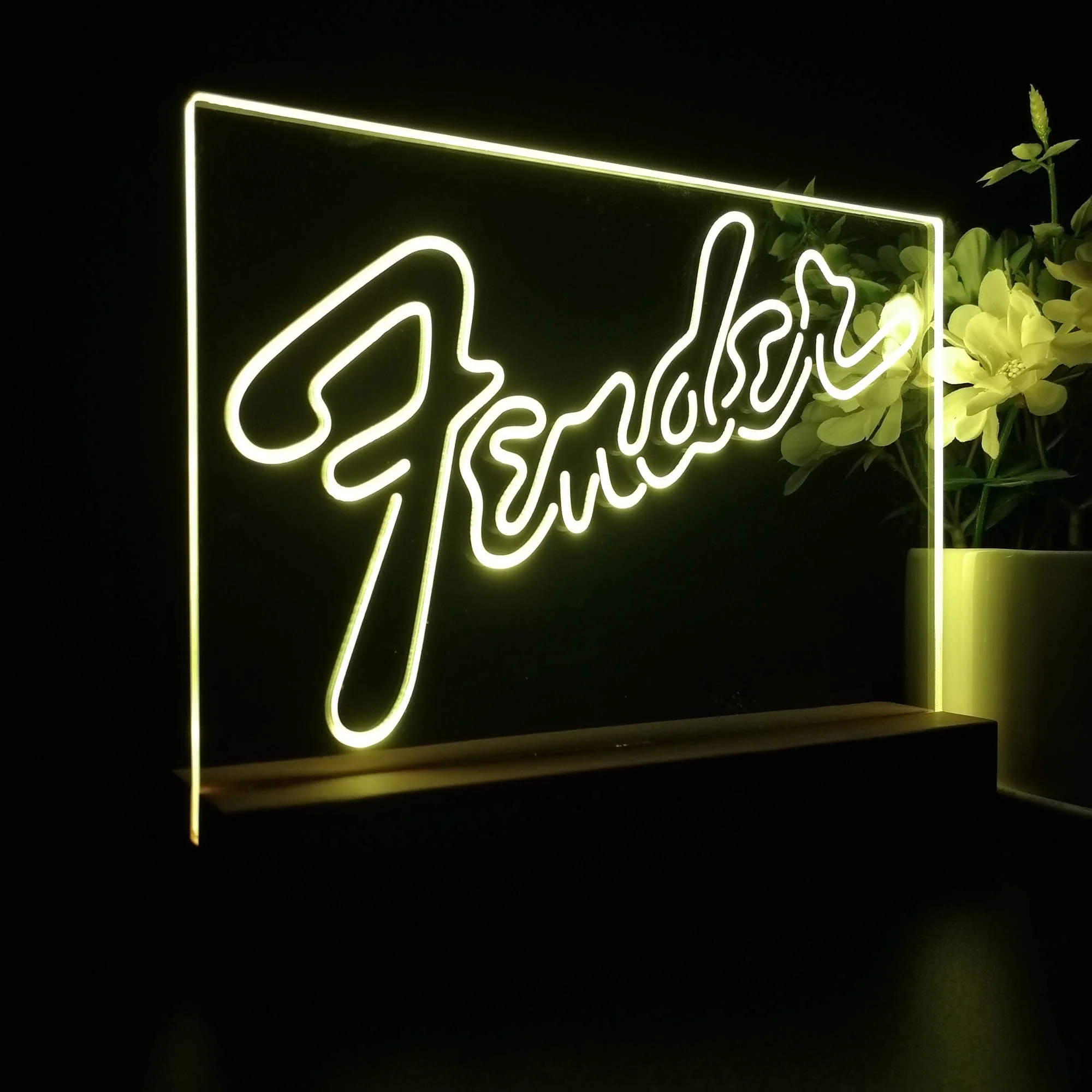 Fender Guitar 3D Illusion Night Light Desk Lamp - Image 5
