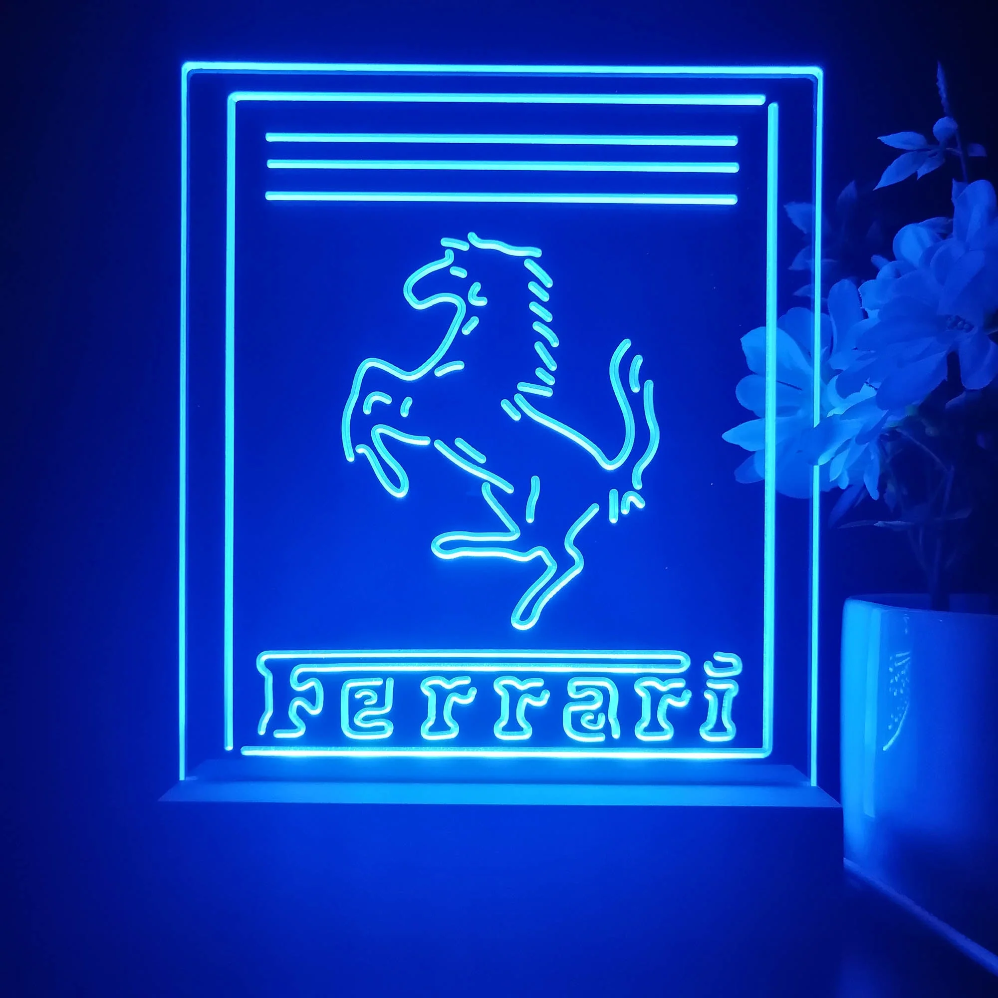 Ferraris Sports Car 3D Illusion Night Light Desk Lamp - Image 2