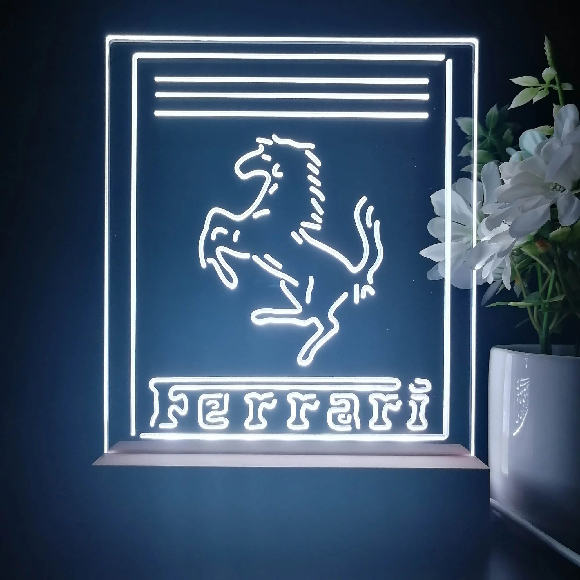 Ferraris Sports Car 3D Illusion Night Light Desk Lamp - Image 3