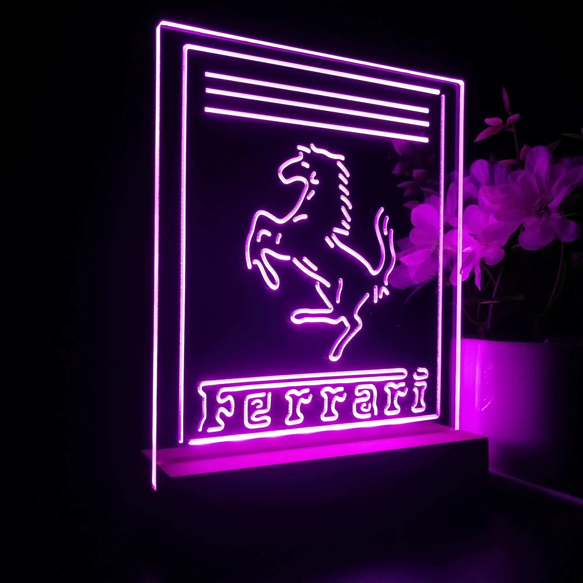 Ferraris Sports Car 3D Illusion Night Light Desk Lamp - Image 5