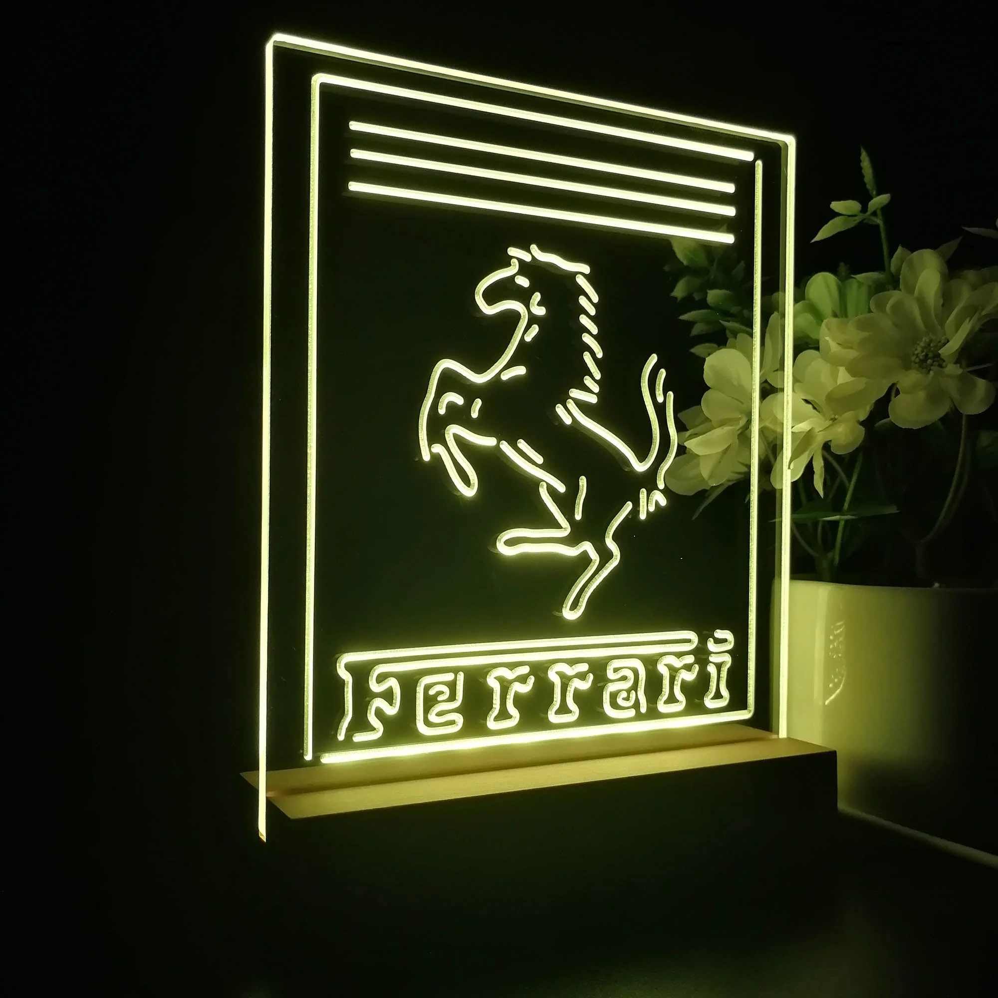 Ferraris Sports Car 3D Illusion Night Light Desk Lamp - Image 6