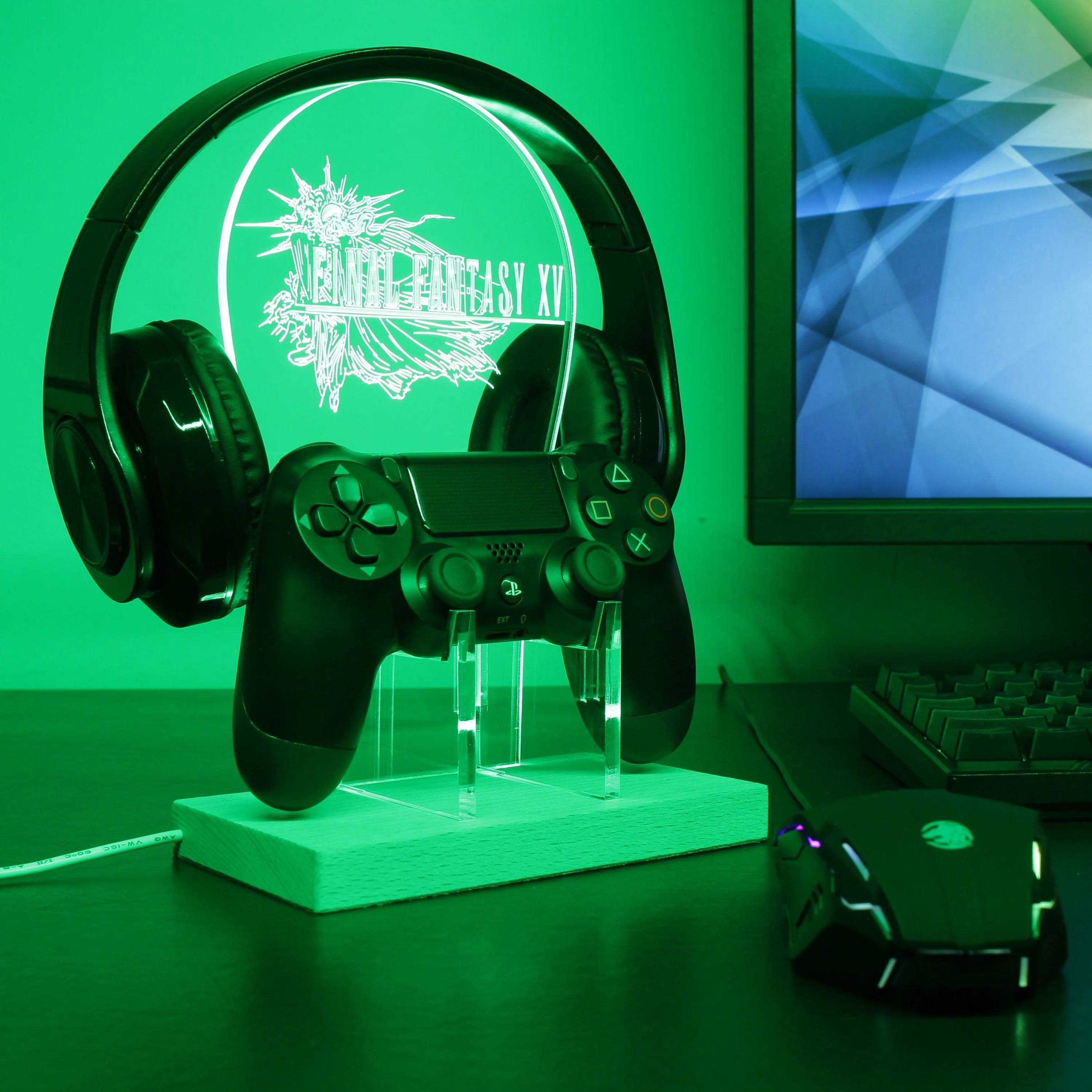 Final Fantasy 15 LED Gaming Headset Controller Stand | Gamer Gift Idea - Image 4