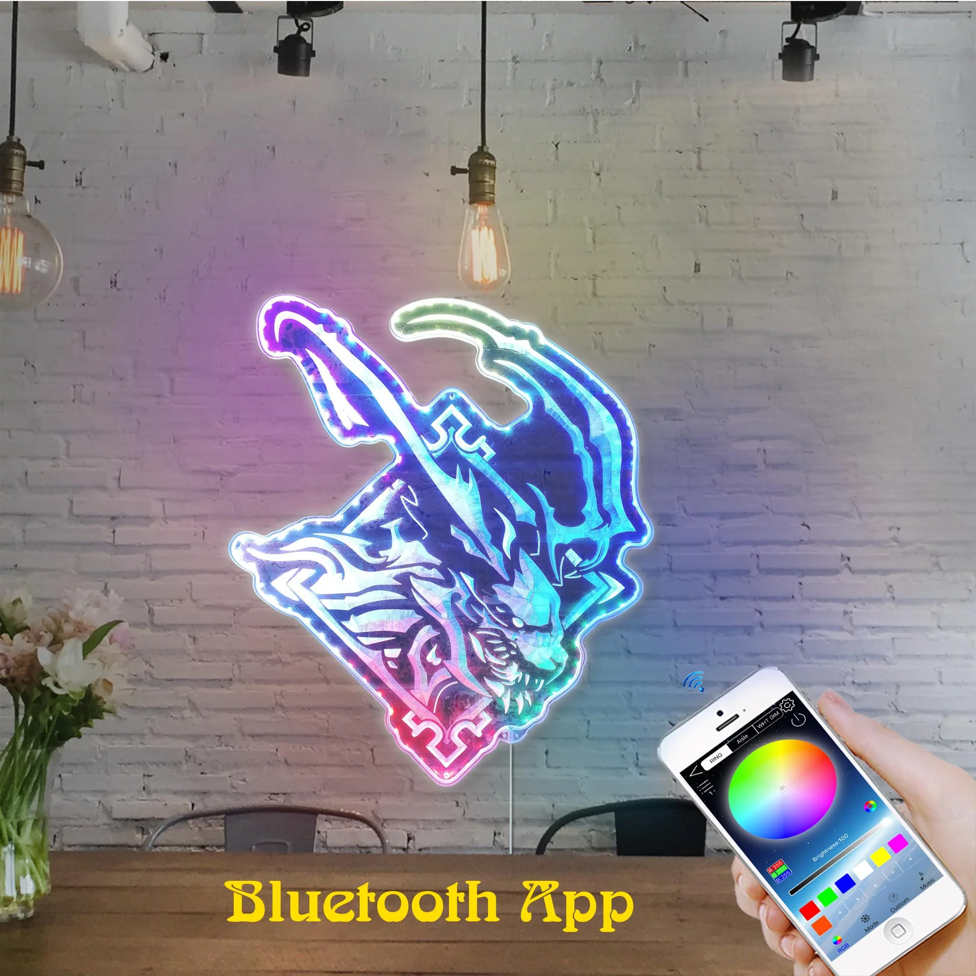Final Fantasy 16 Fire Eikon Neon LED Sign with Dynamic RGB Colors - Image 7