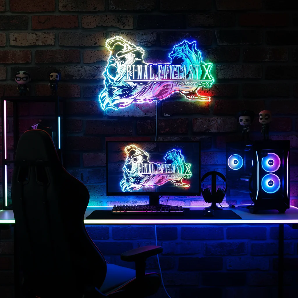 Final Fantasy X Neon LED Sign with Dynamic RGB Colors - Image 8