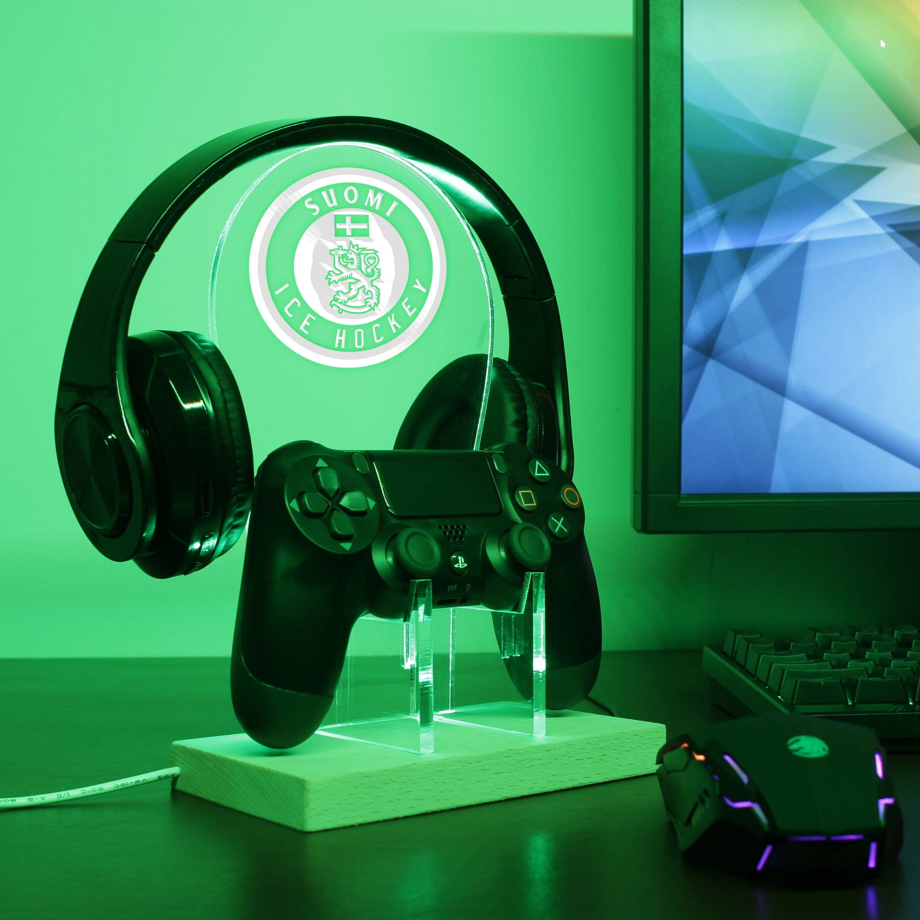 Finnish National Men's Ice Hockey Team LED Gaming Headset Controller Stand - Image 4