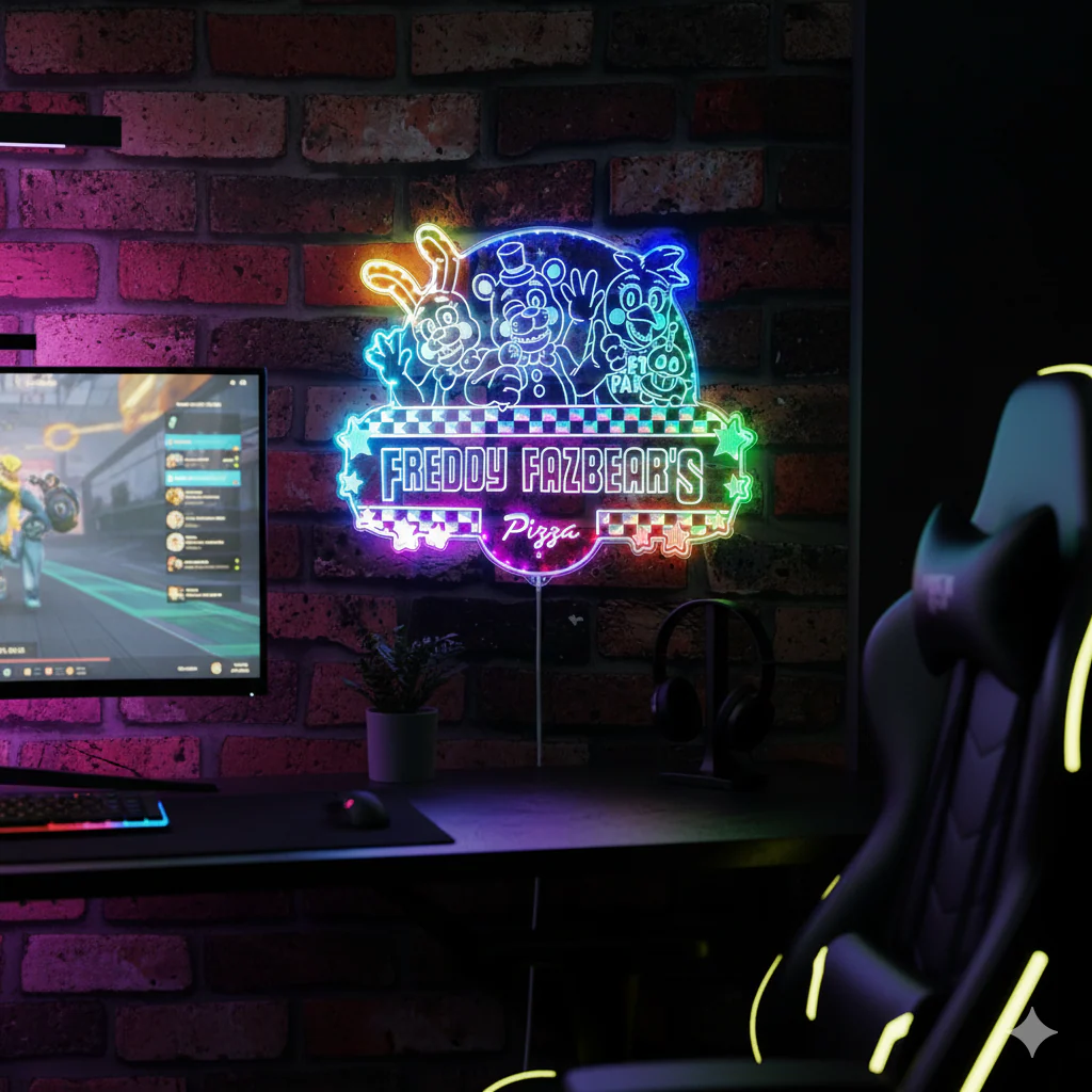 Five Nights at Freddy's 2 Neon LED Sign with Dynamic RGB Colors - Image 4