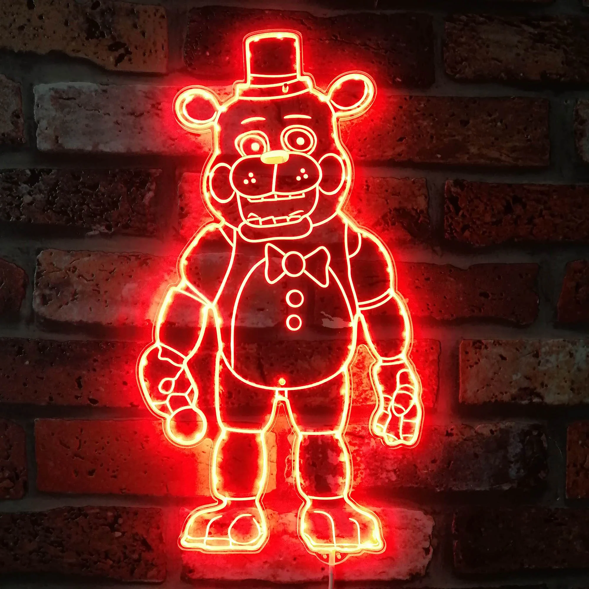 Five nights at Freddy's Freddy Neon LED Sign with Dynamic RGB Colors - Image 3