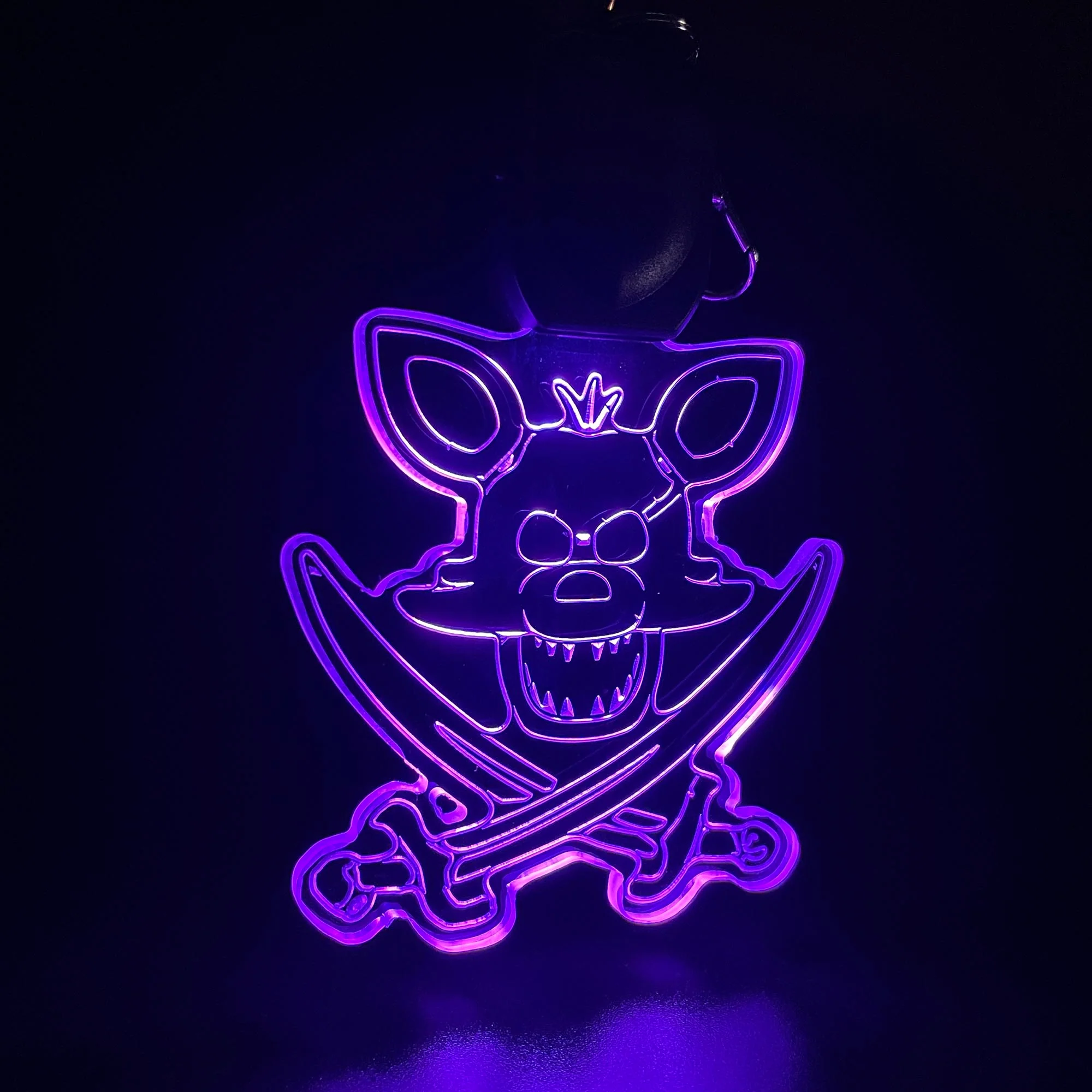Five nights at Freddy's Foxy LED Light Acrylic Keychain , Christmas Tree Ornament - Image 2