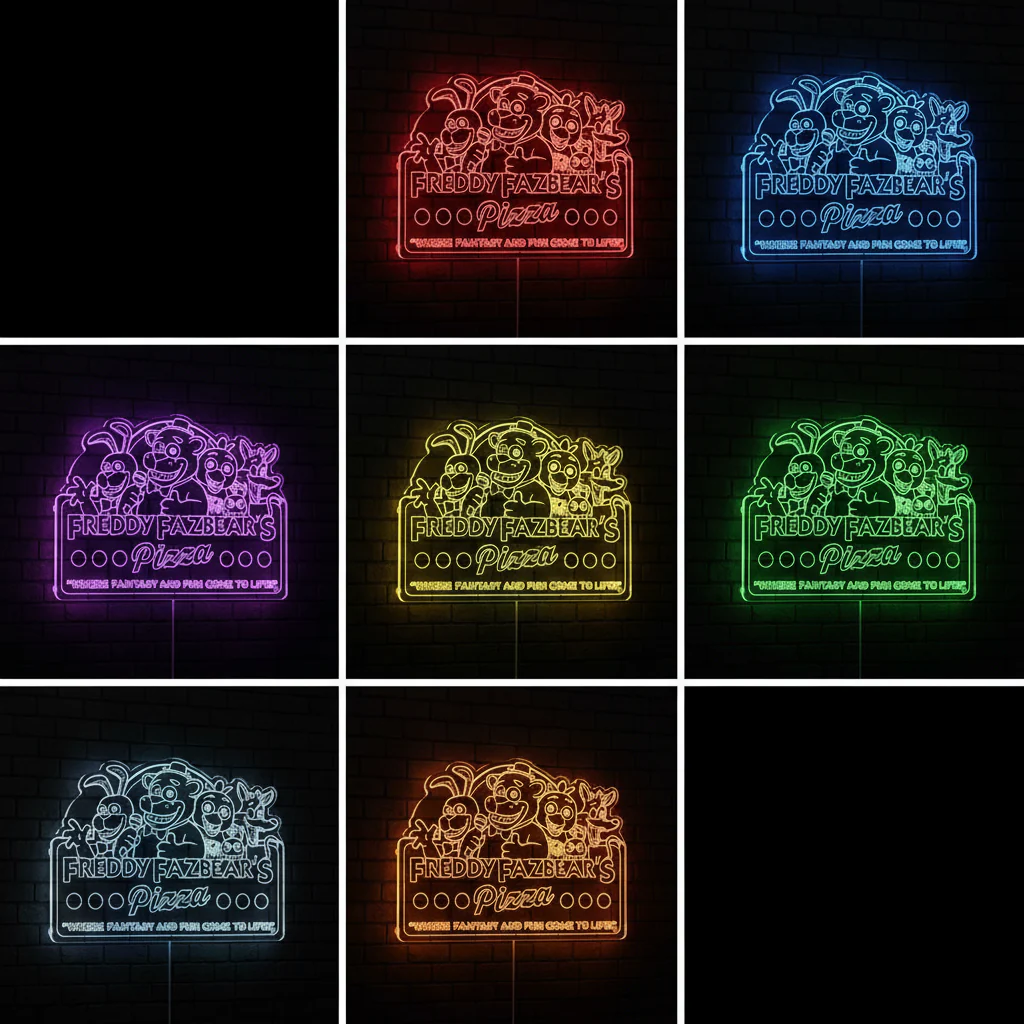 Five Nights at Freddy's Neon LED Sign with Dynamic RGB Colors - Image 5