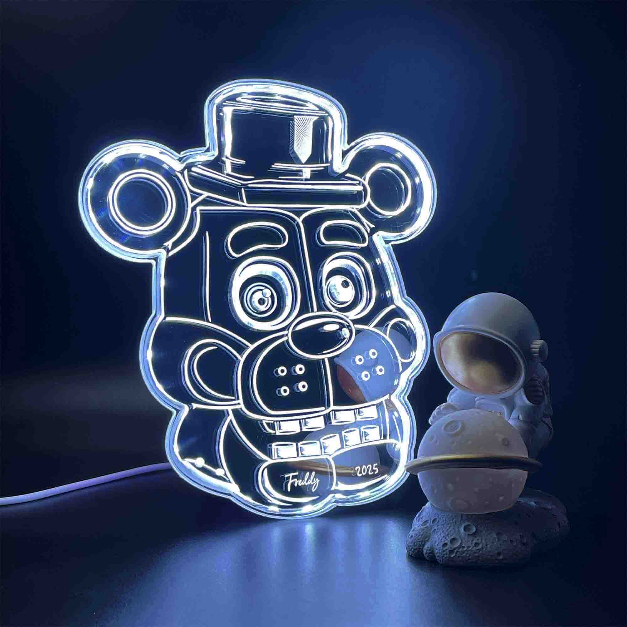 Five Nights At Freddy's Neon LED Sign with Dynamic RGB Colors Mirror Backing - Image 4