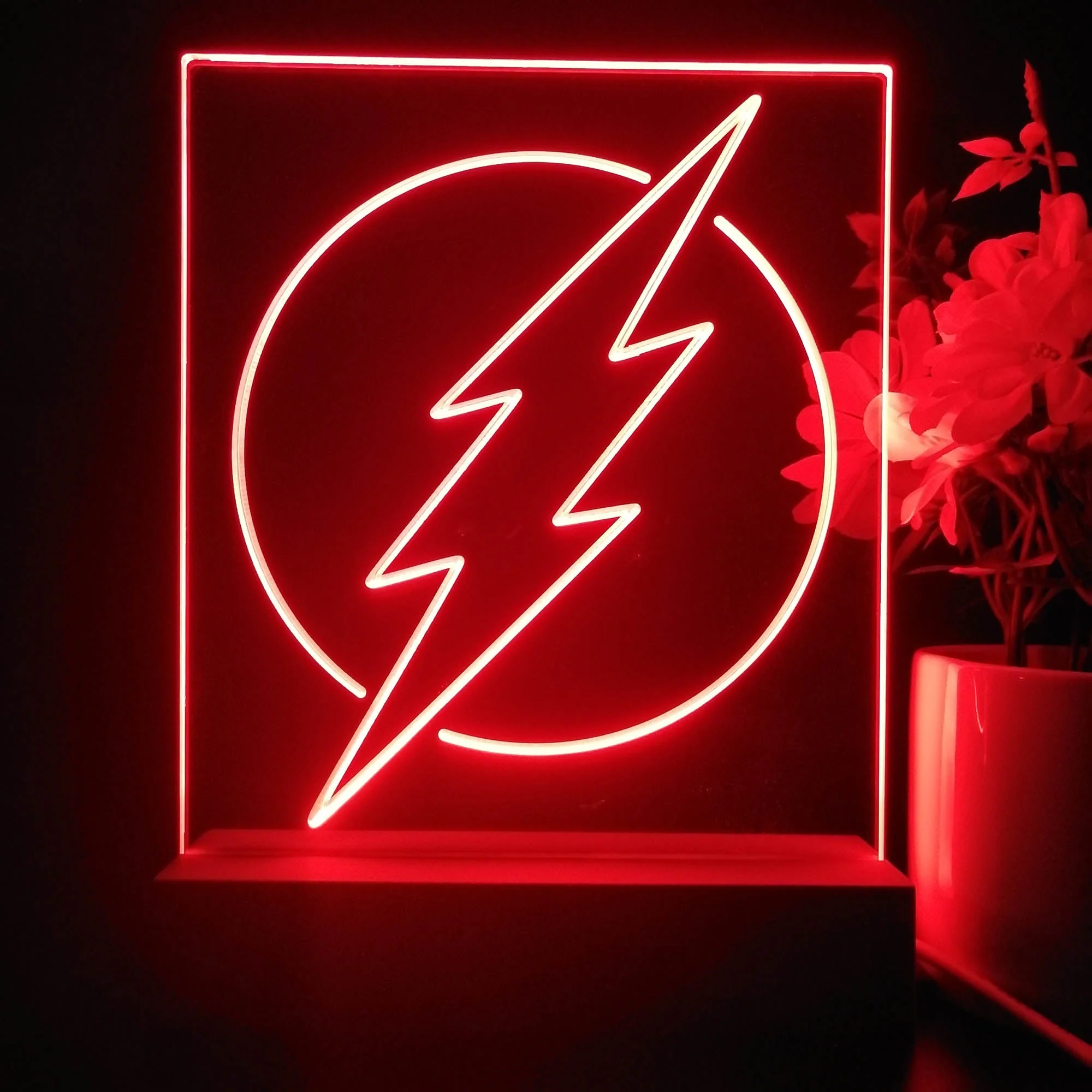 Flash Logo DC Super Hero 3D Illusion Night Light Desk Lamp - Image 4