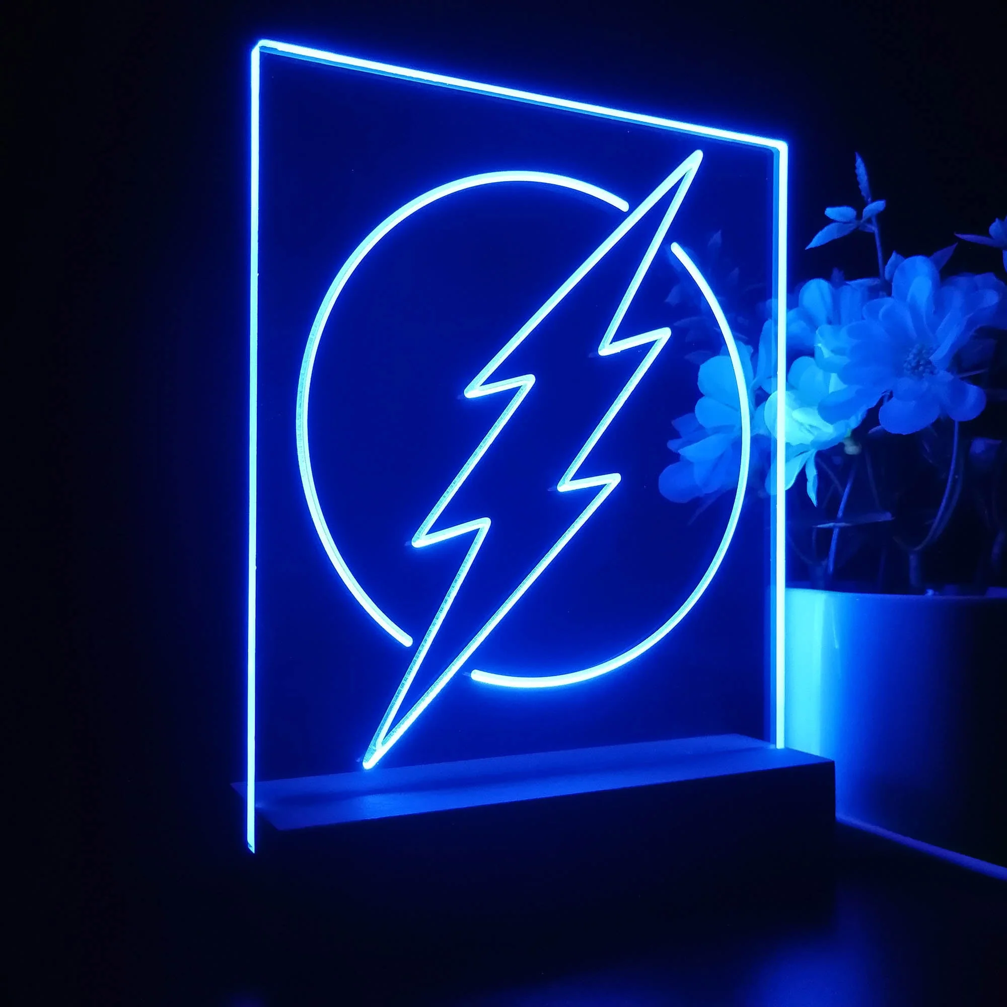 Flash Logo DC Super Hero 3D Illusion Night Light Desk Lamp - Image 5