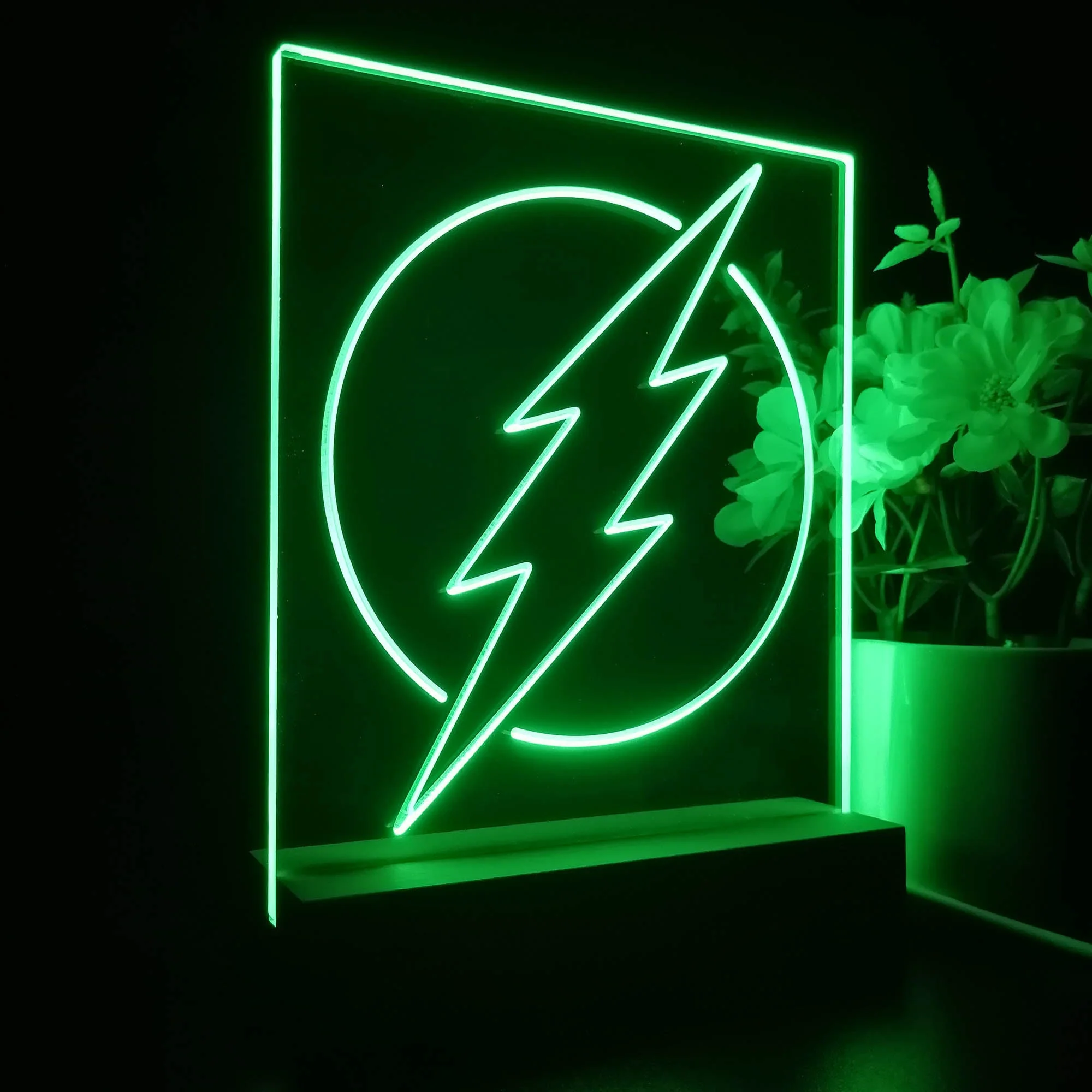 Flash Logo DC Super Hero 3D Illusion Night Light Desk Lamp - Image 6
