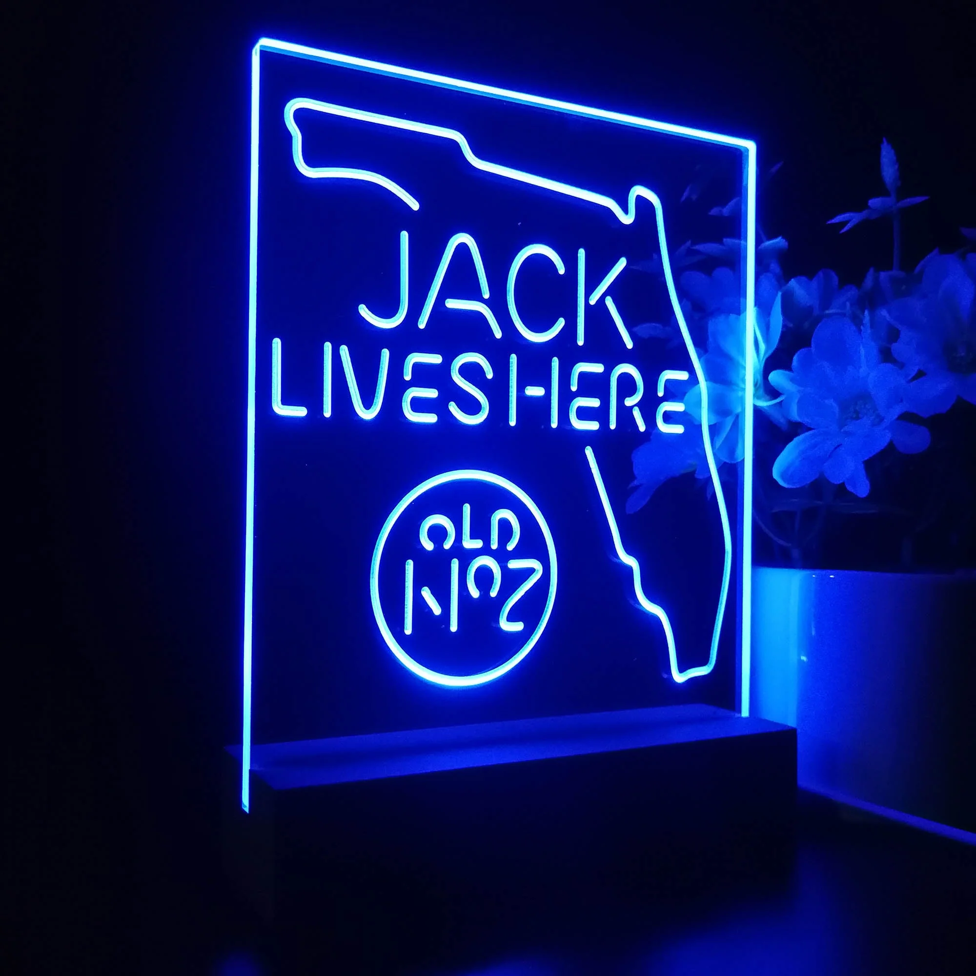 Florida Jack Lives Here Night Light Neon Pub Bar Lamp - Image 6