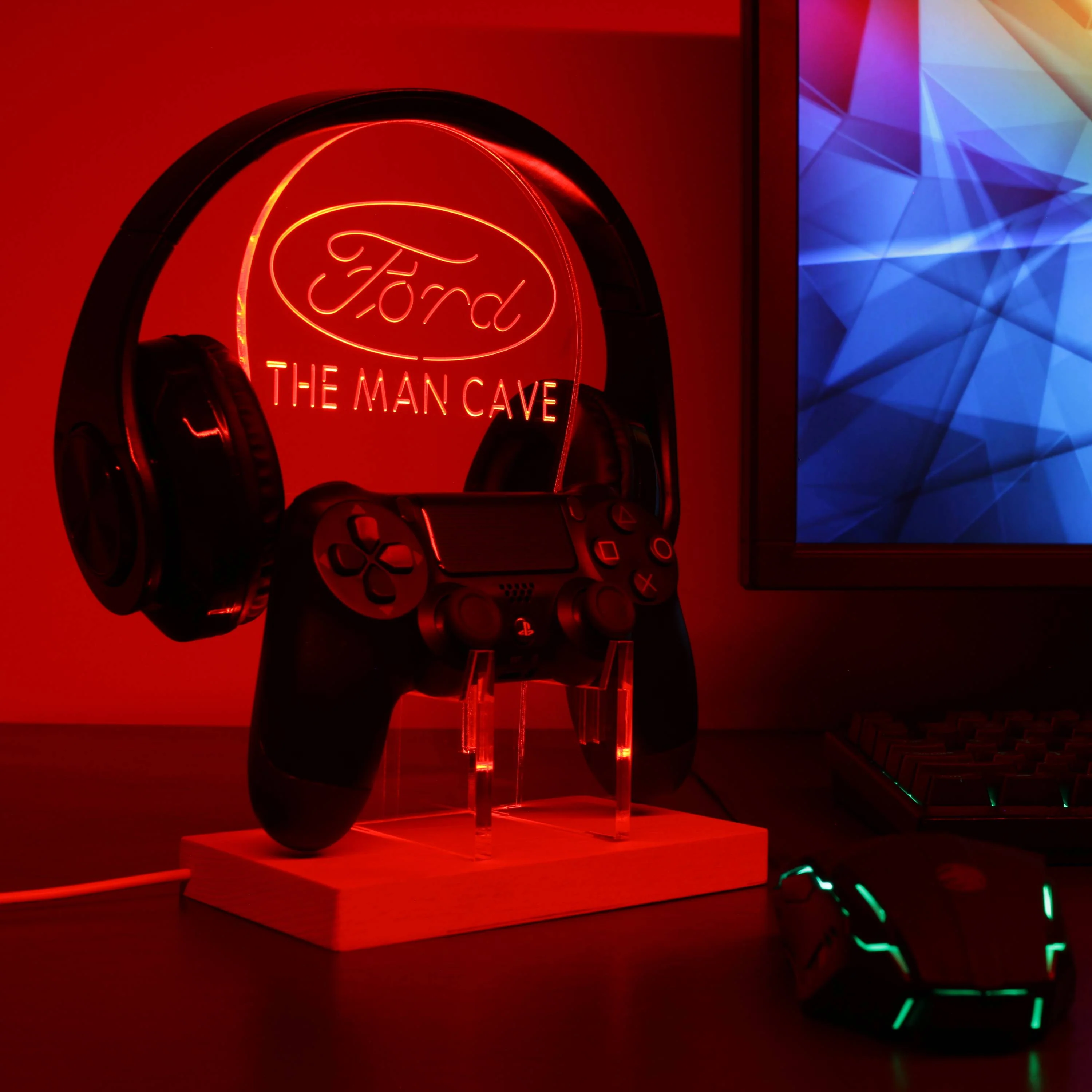 Ford Custom RGB LED Gaming Headset Controller Stand - Image 2