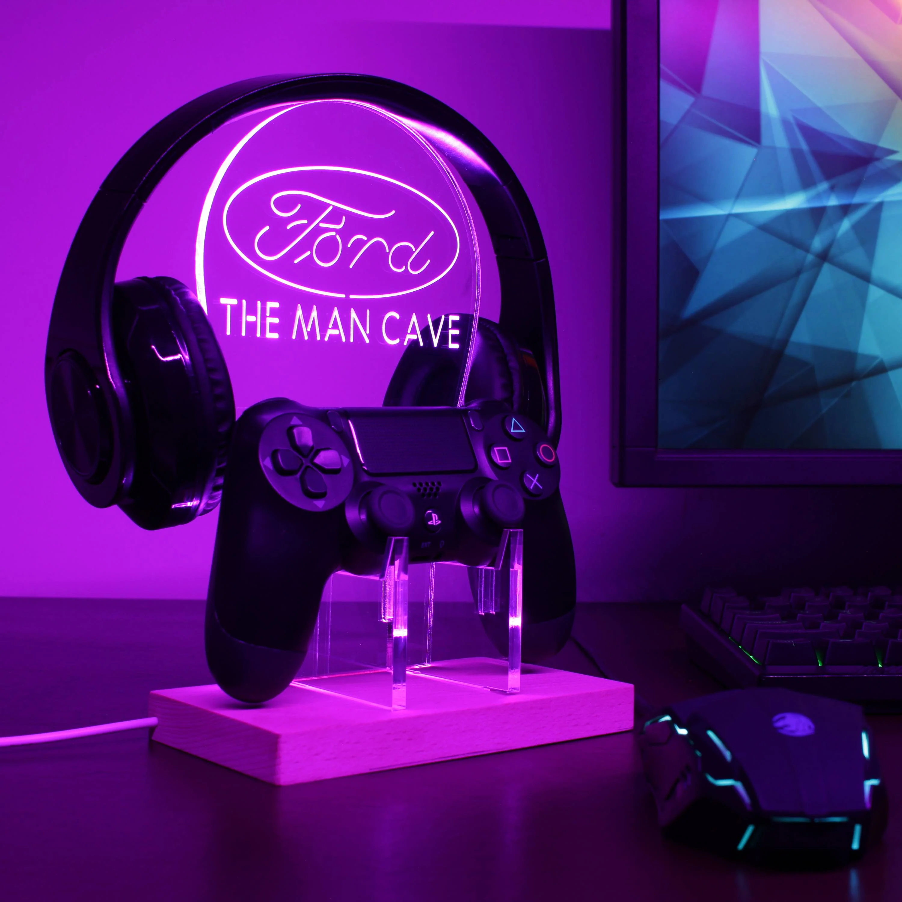 Ford Custom RGB LED Gaming Headset Controller Stand - Image 6