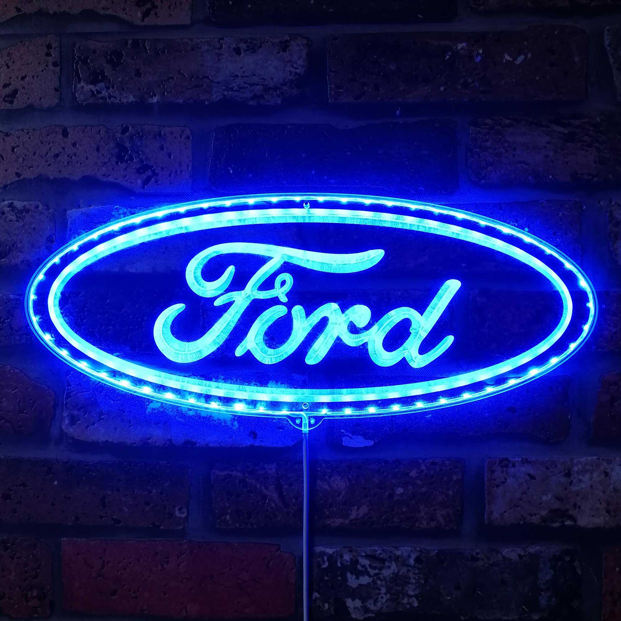 Ford Logo Garage Neon LED Sign with Dynamic RGB Colors - Image 4