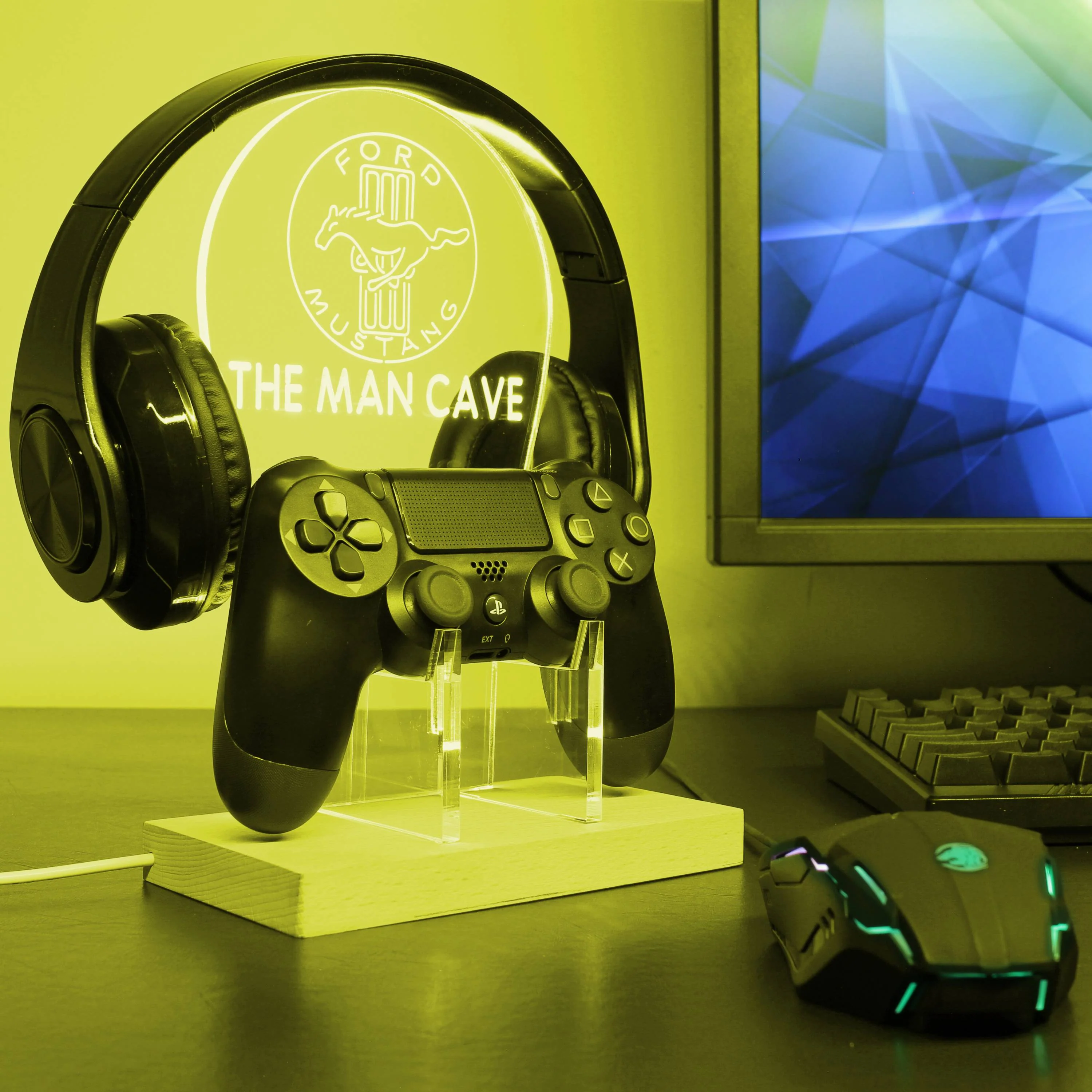 Ford Mustang Custom RGB LED Gaming Headset Controller Stand - Image 5