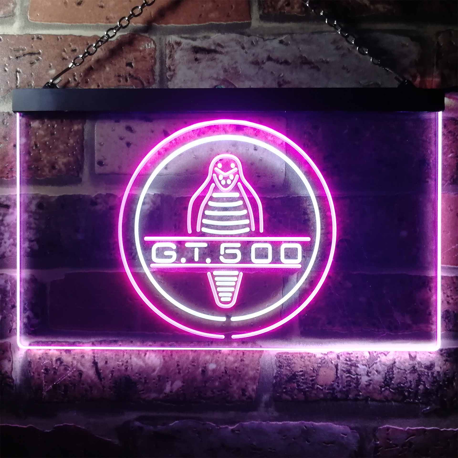Ford Mustang Shelby Cobra GT 500 Neon-Like LED Sign - Image 2