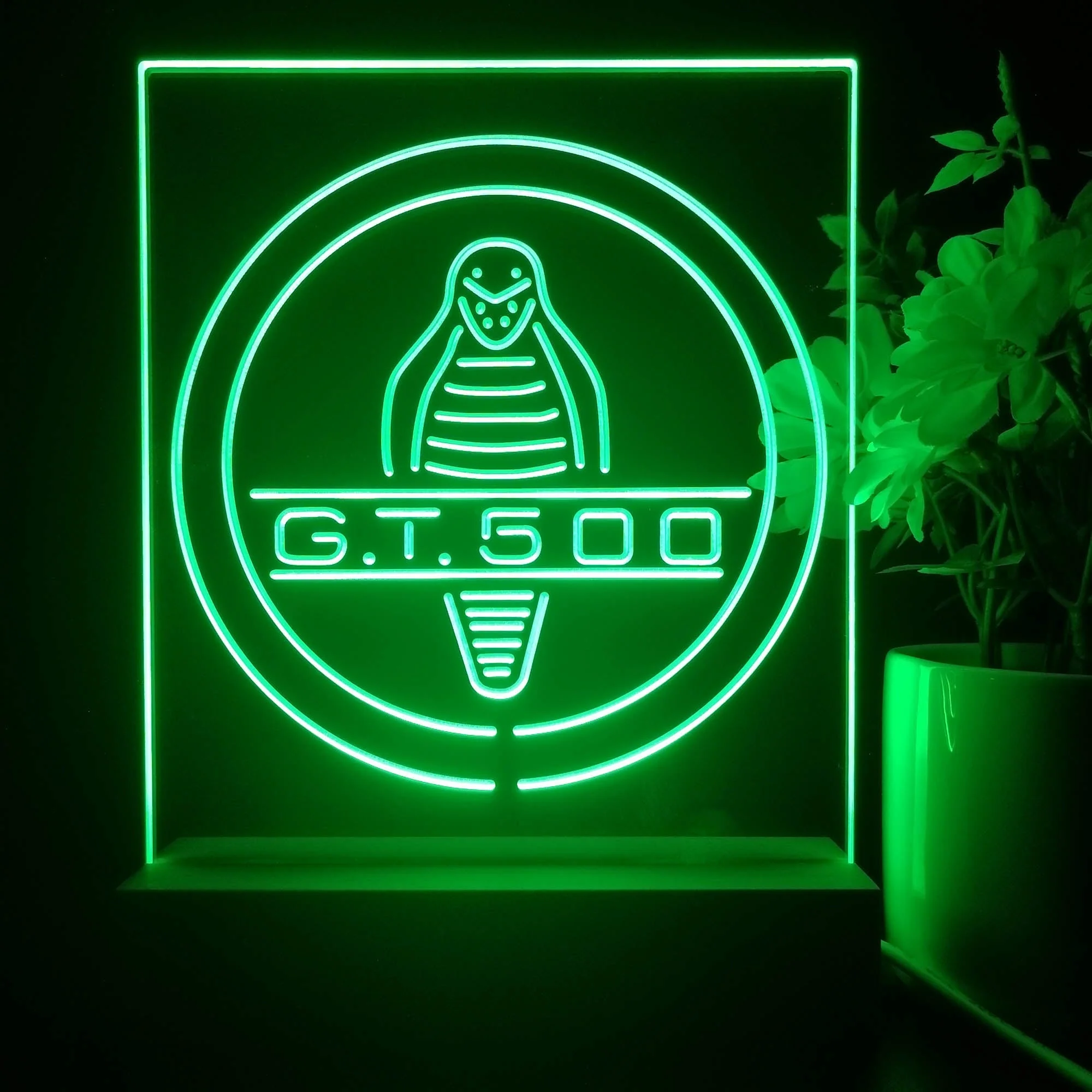 Ford Mustang Shelby Cobra GT 500 3D Illusion Night Light Desk Lamp - Image 3
