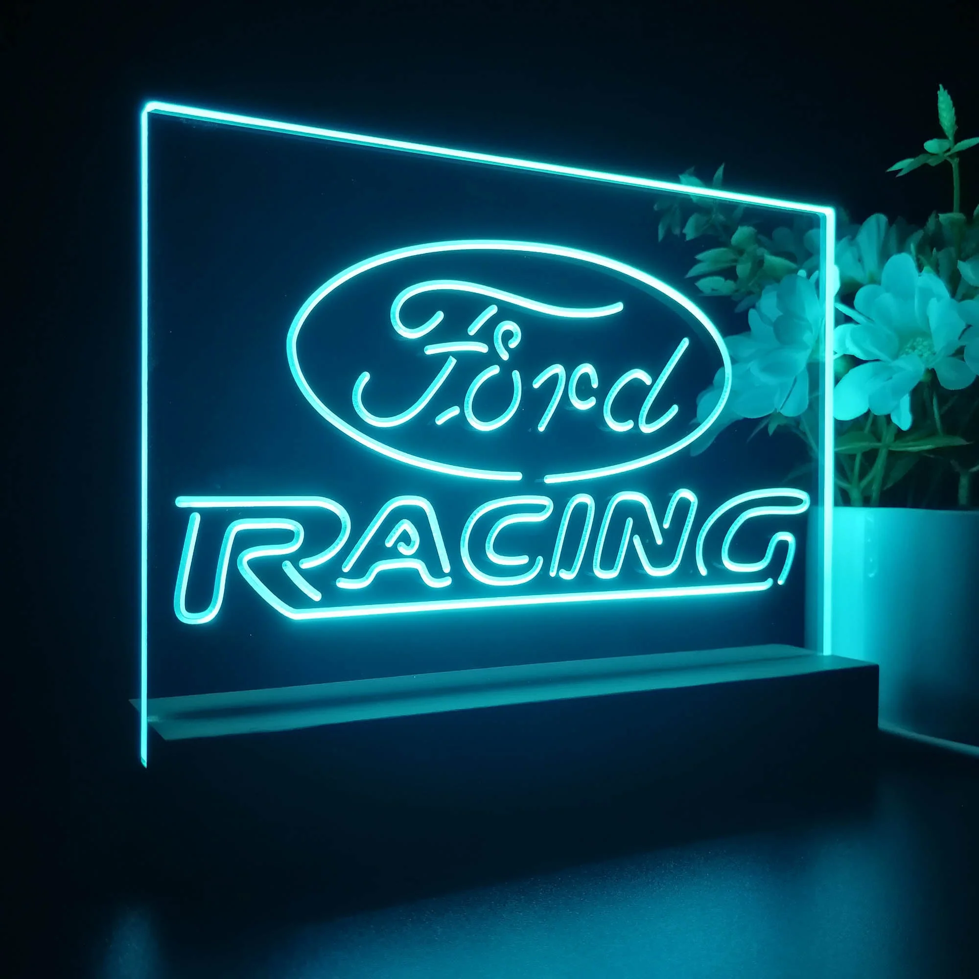 Ford Racing Car Bar 3D Illusion Night Light Desk Lamp - Image 5