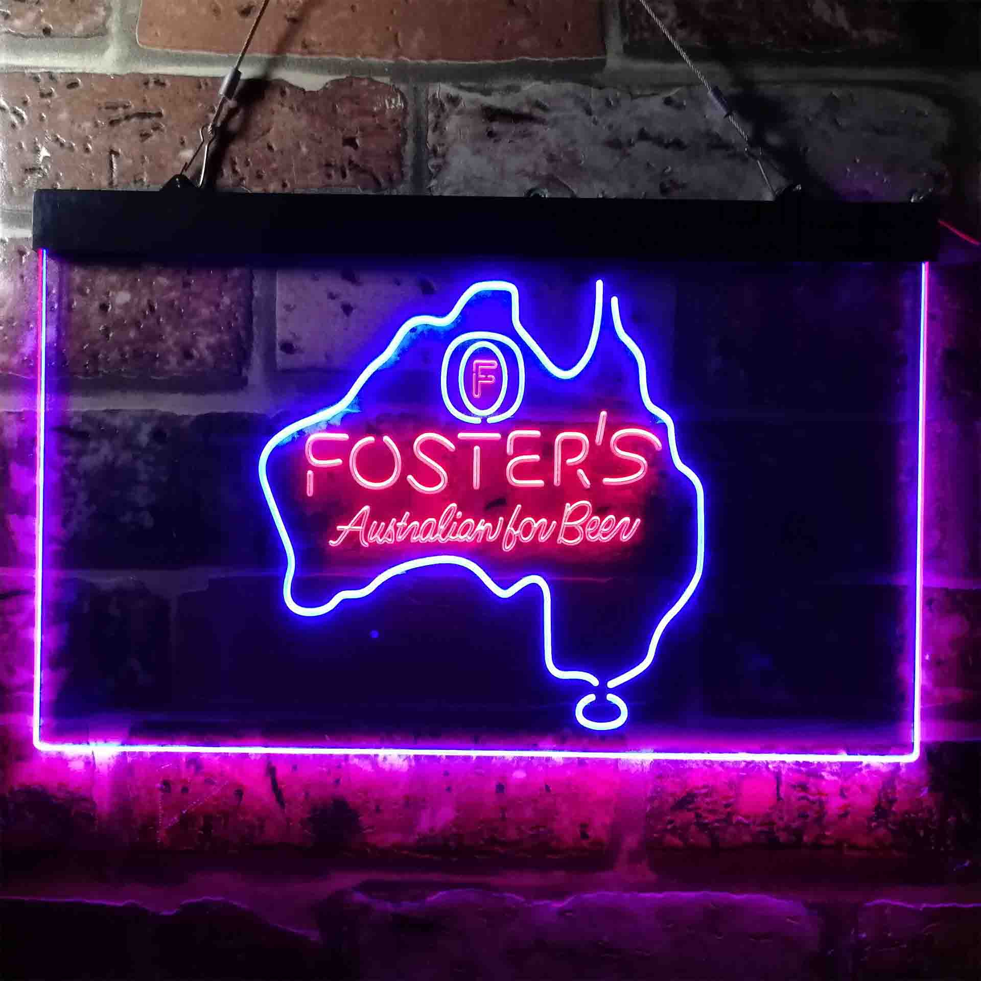Foster Australian Beer Map Neon-Like LED Sign - Image 10